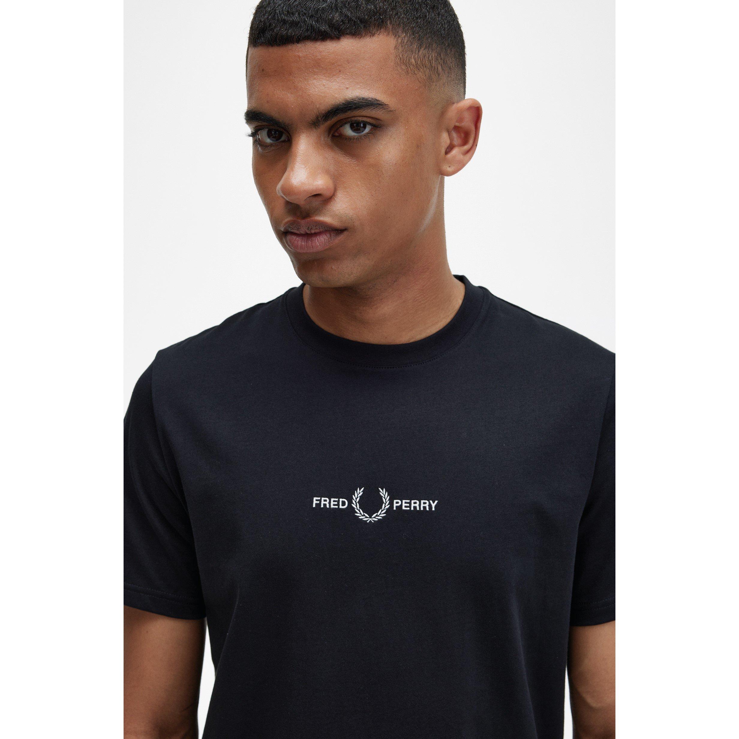 Black 102 - Fred Perry - Embroidered Logo T Shirt - 6