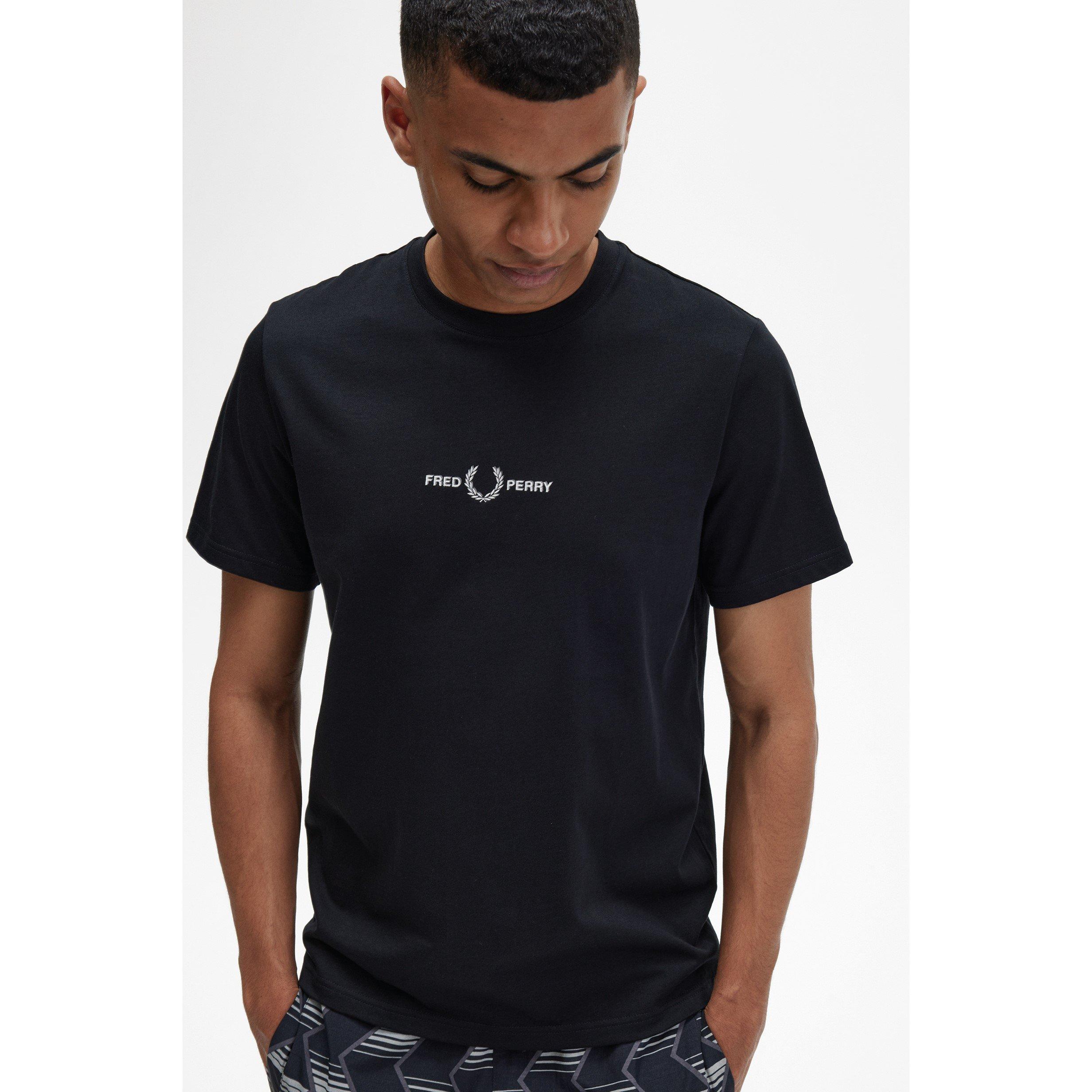 Black 102 - Fred Perry - Embroidered Logo T Shirt - 7