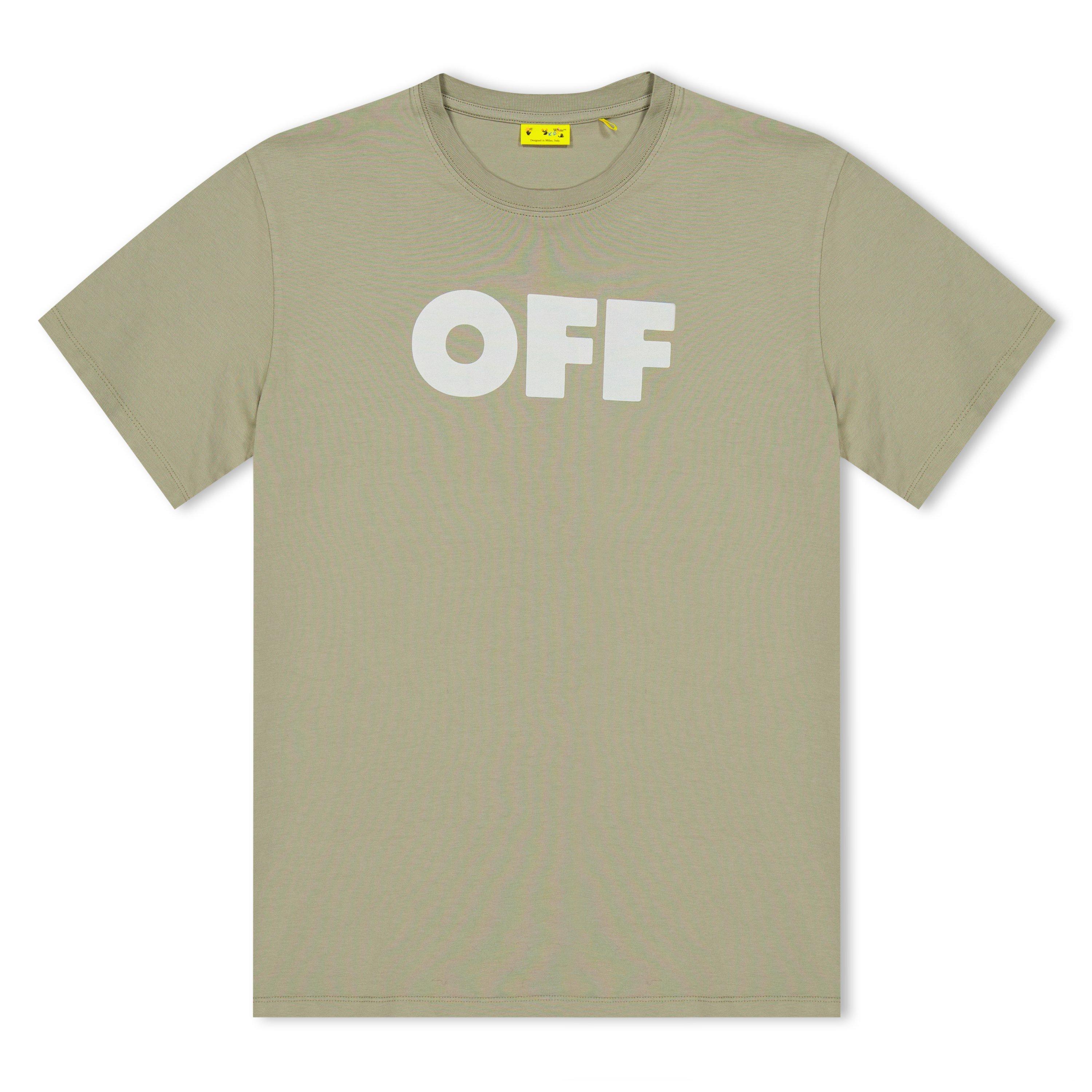Beige 6305 - Off White - Unisex Kids' Logo Cotton Short Sleeve T-Shirt - 1