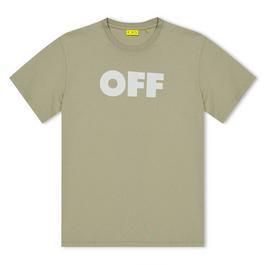 Off White Logo Garment Dyed T Shirt Juniors