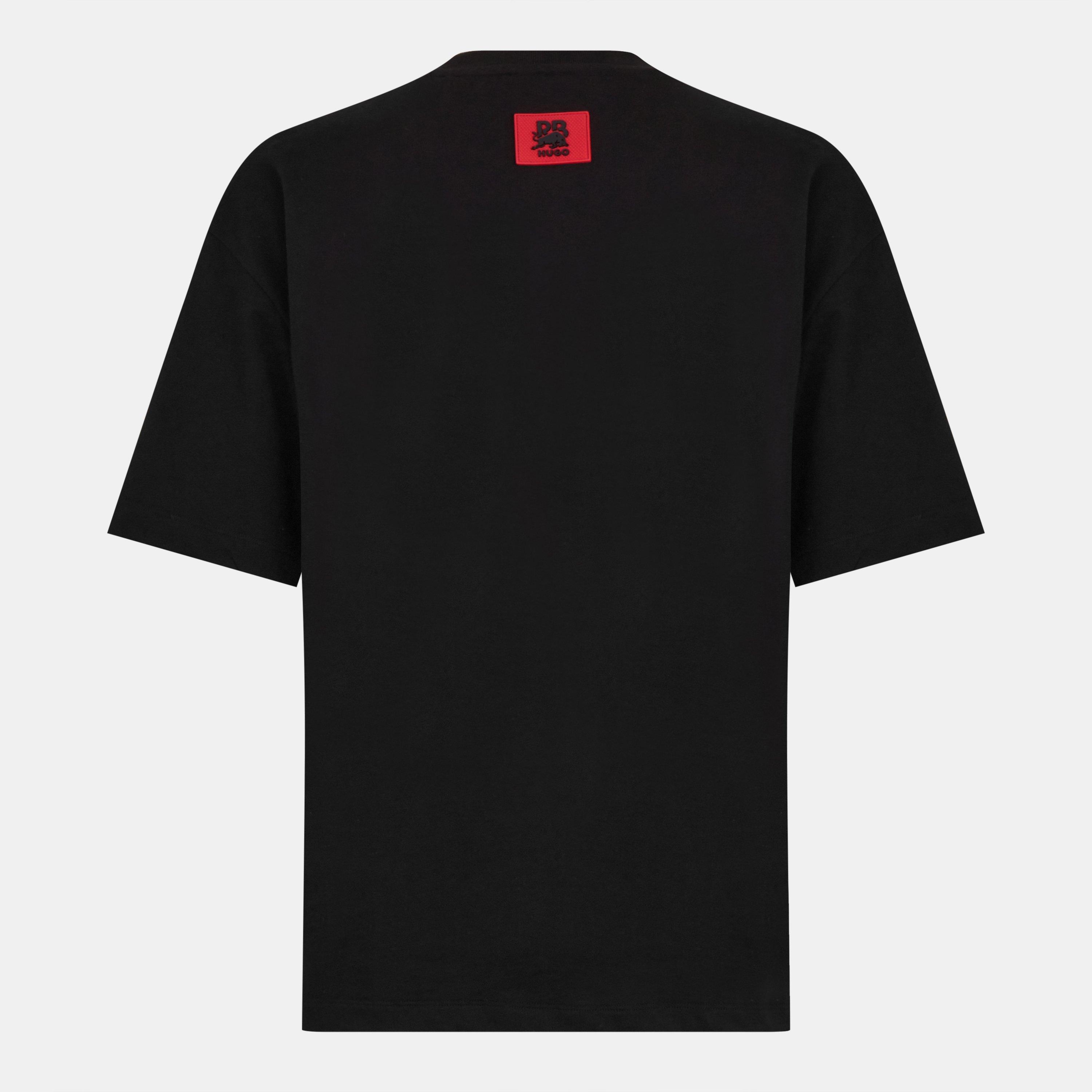 Black 001 - Hugo - Oversized Fit Racing Print T-Shirt - 2