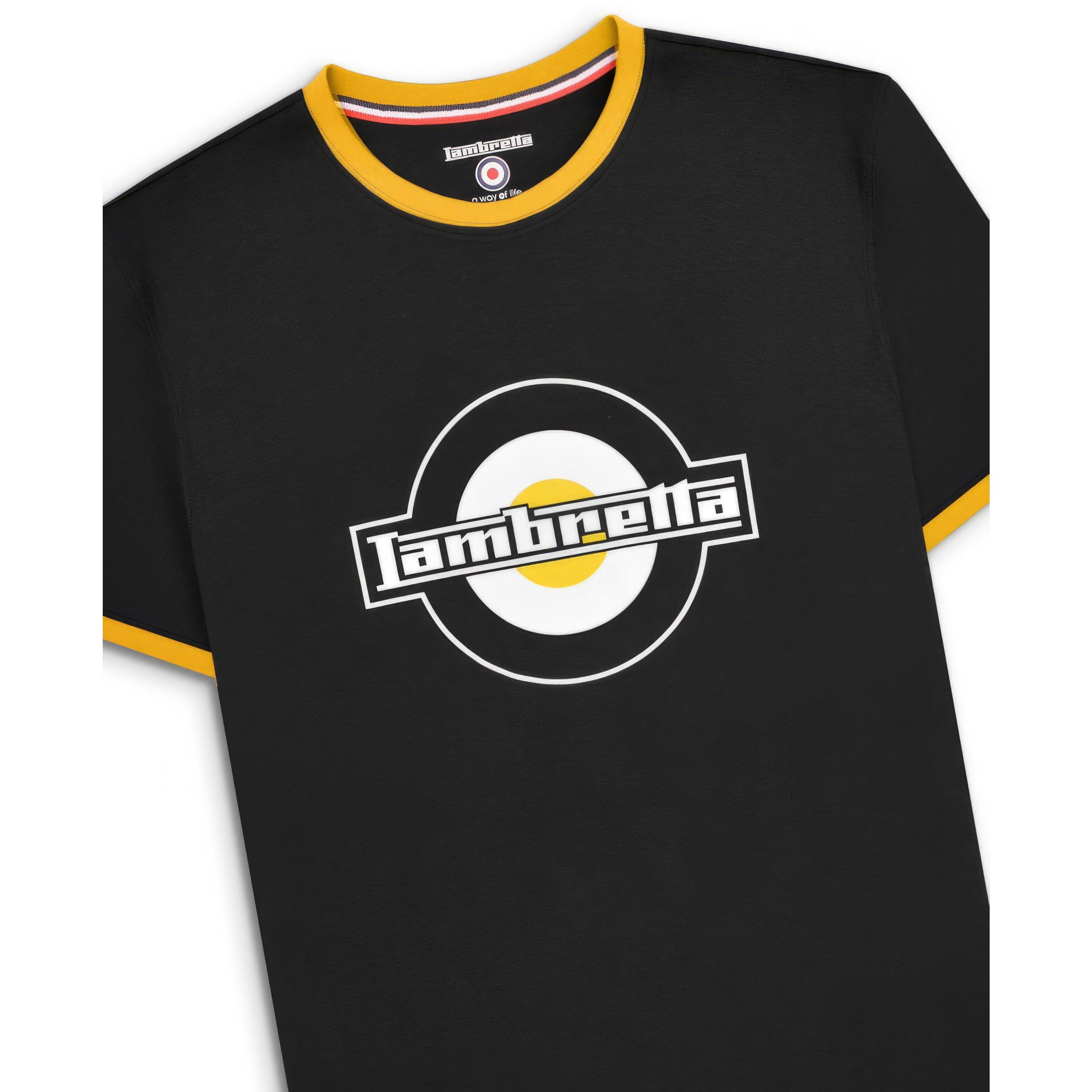 Black/Gold - Lambretta - Ringer Tee - 3
