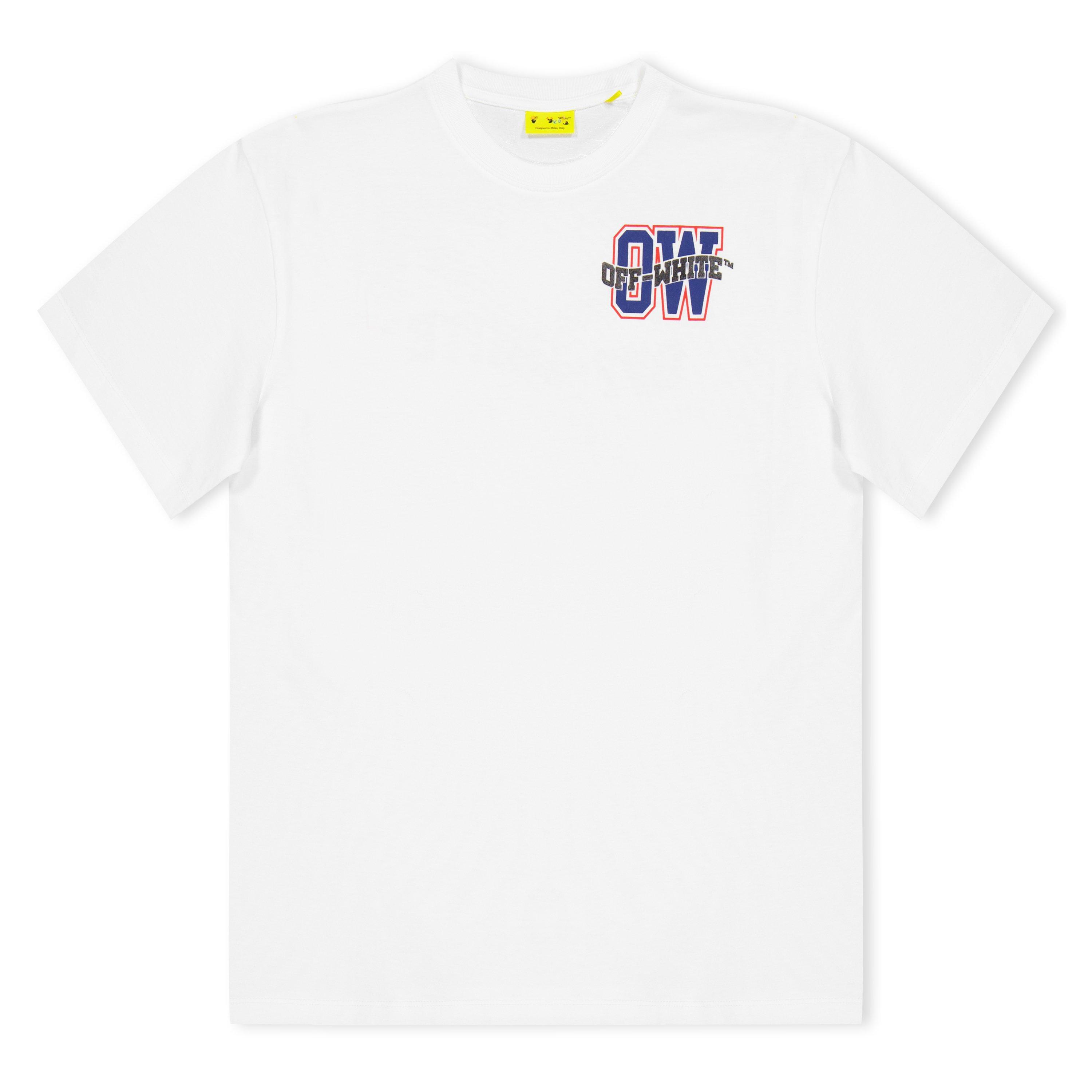 White 0110 - Off White - Kids' Varsity Arrow Cotton Short Sleeve T-Shirt - 1