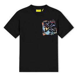 Off White Watercolour Arrow Print T-Shirt Juniors