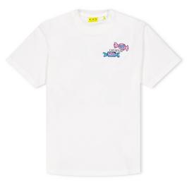 Off White Lollipop Graphic T Shirt Juniors