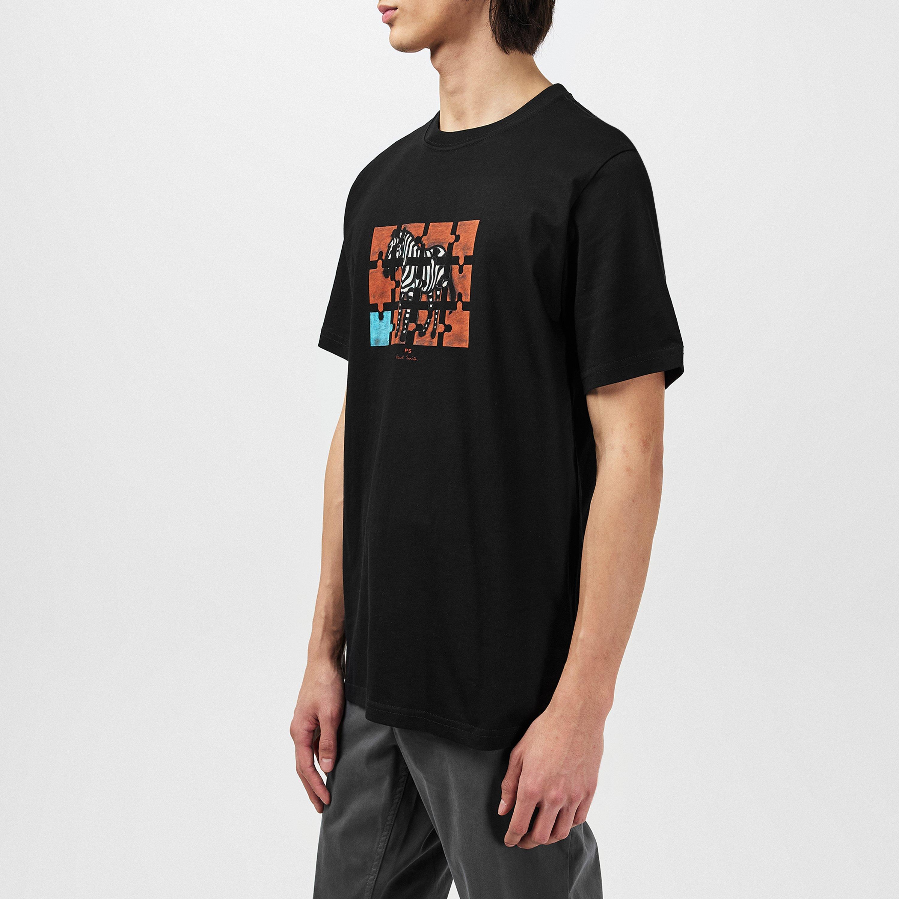 Black 79 - PS Paul Smith - Men's Jigsaw Zebra Regular Fit T-Shirt - 5