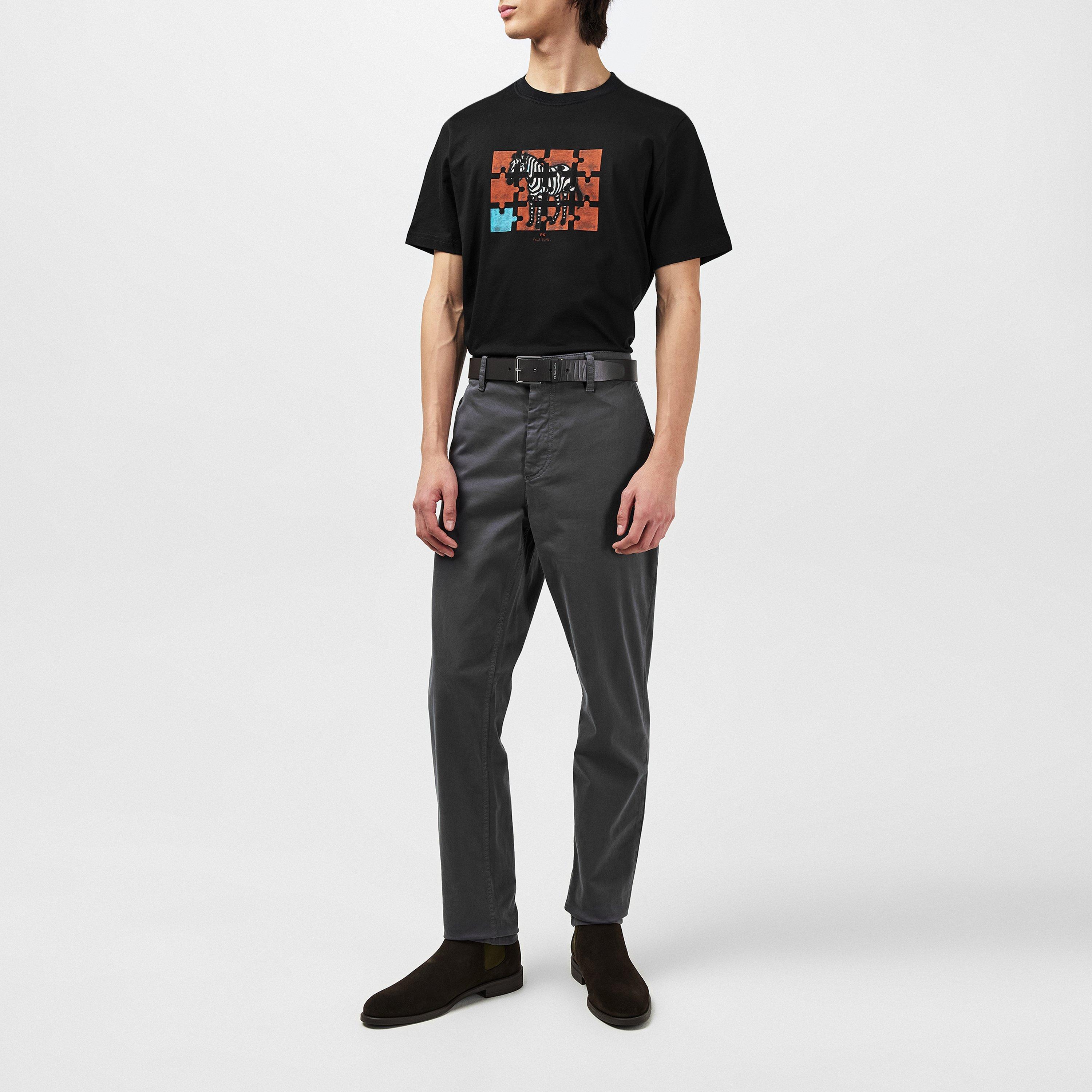 Black 79 - PS Paul Smith - Men's Jigsaw Zebra Regular Fit T-Shirt - 6