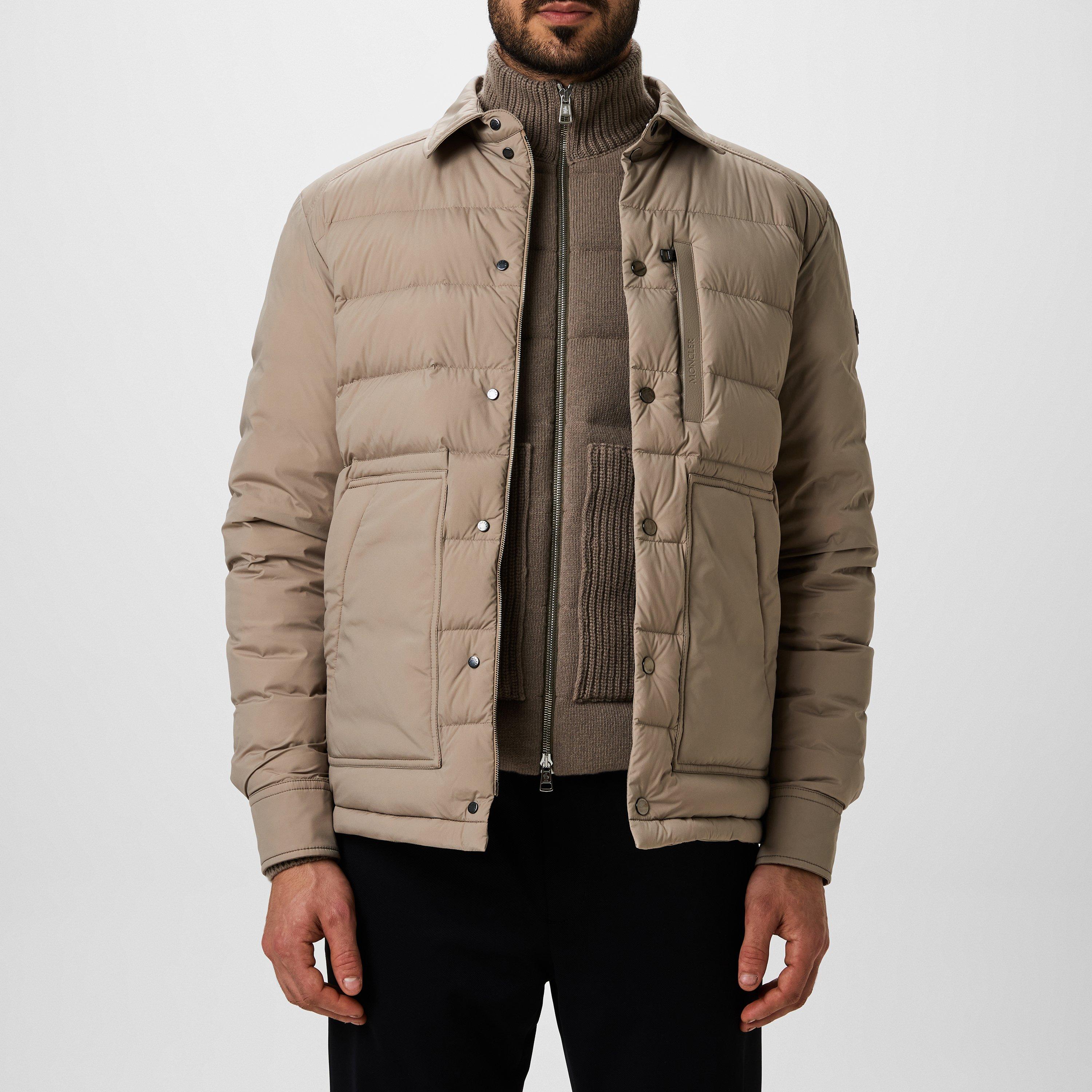 Moncler Men's  Padded Long Sleeve Goose Down Zip Overshirt