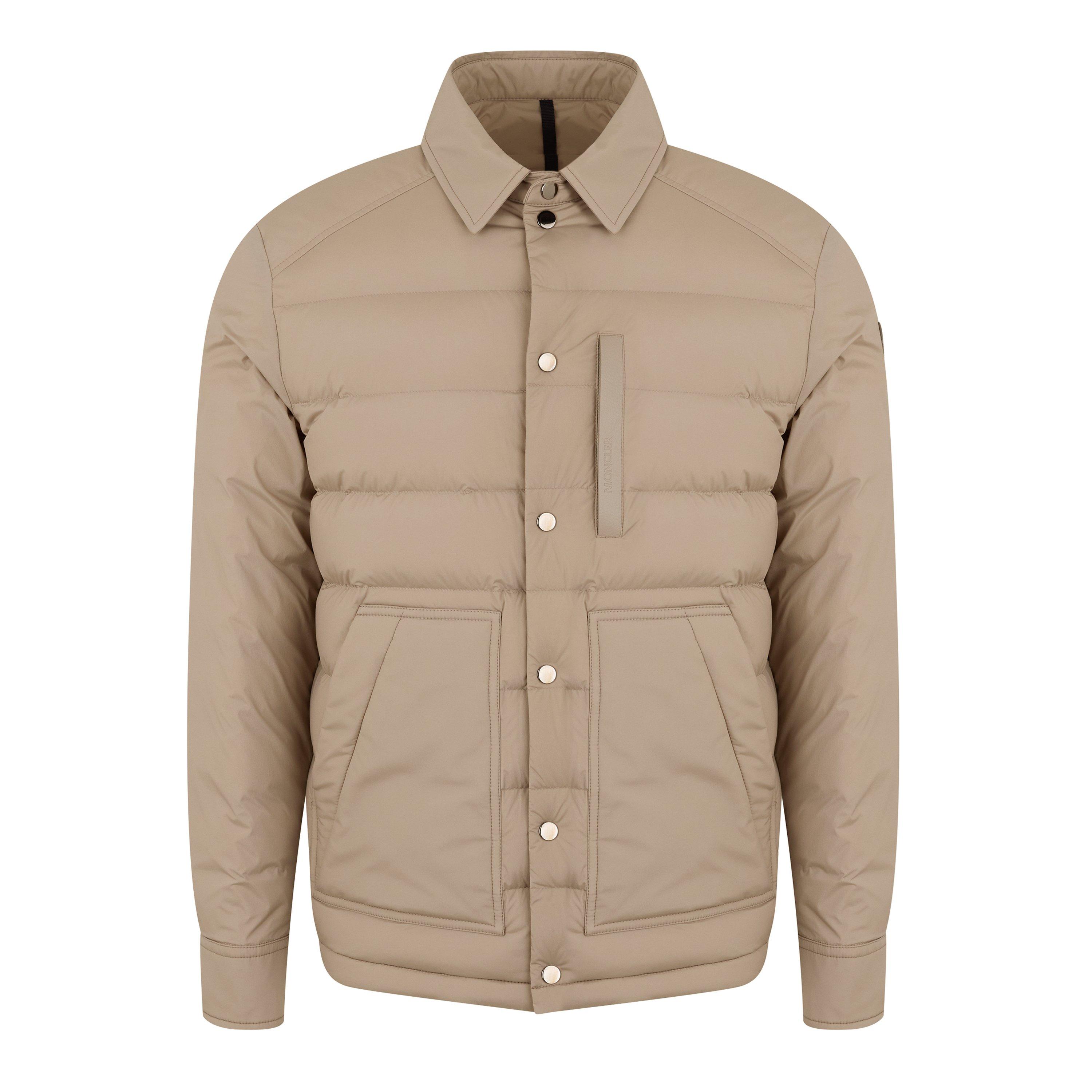 Beige 208 - Moncler - Men's  Padded Long Sleeve Goose Down Zip Overshirt - 5