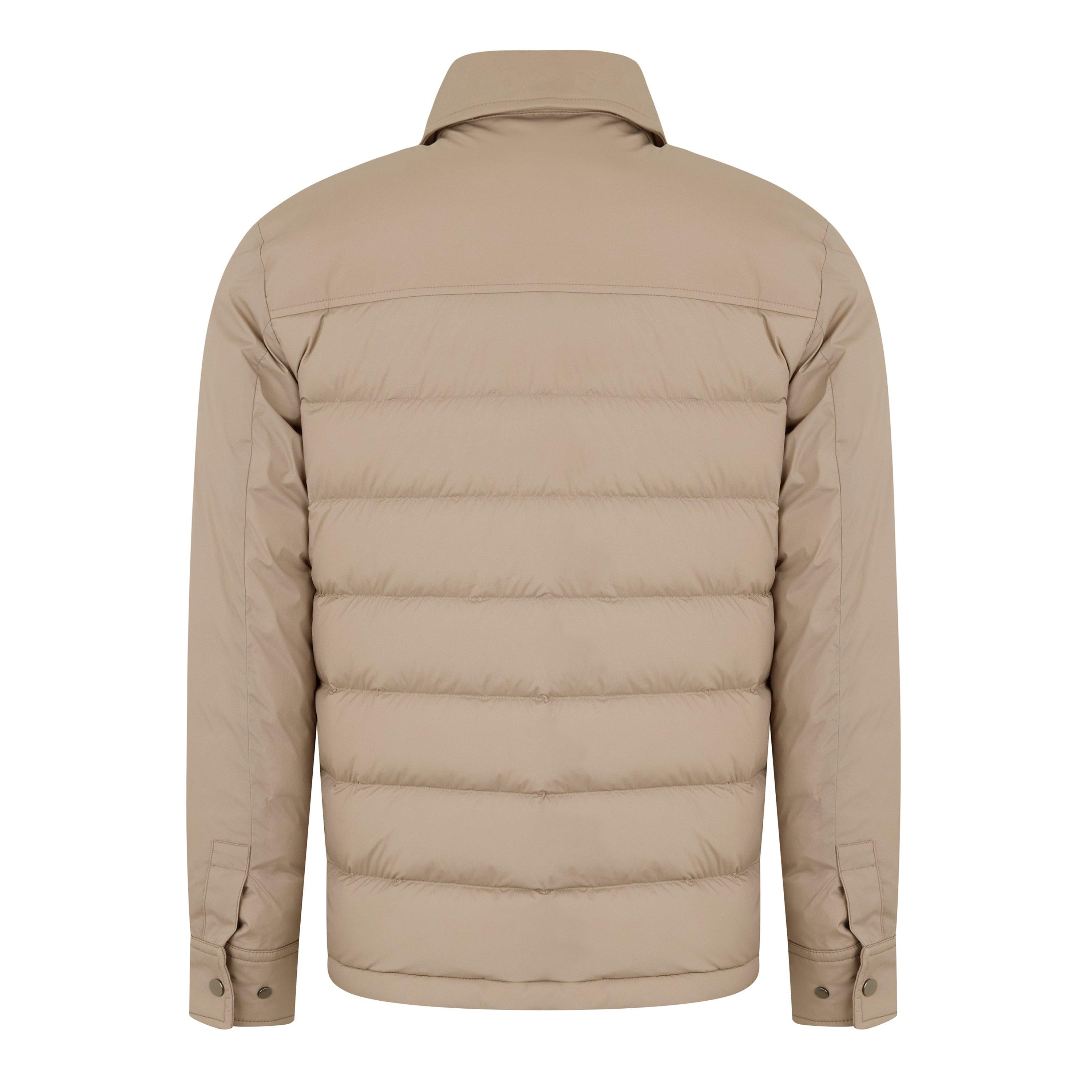 Beige 208 - Moncler - Men's  Padded Long Sleeve Goose Down Zip Overshirt - 6