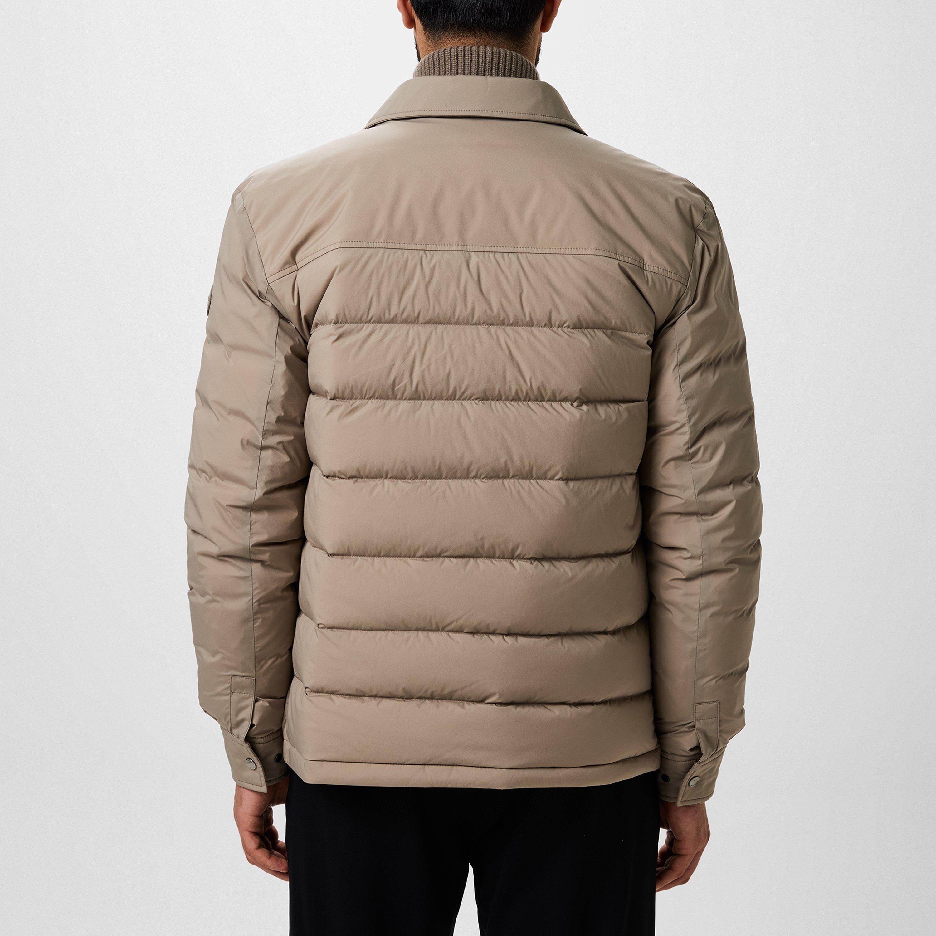 Beige 208 - Moncler - Men's  Padded Long Sleeve Goose Down Zip Overshirt - 3