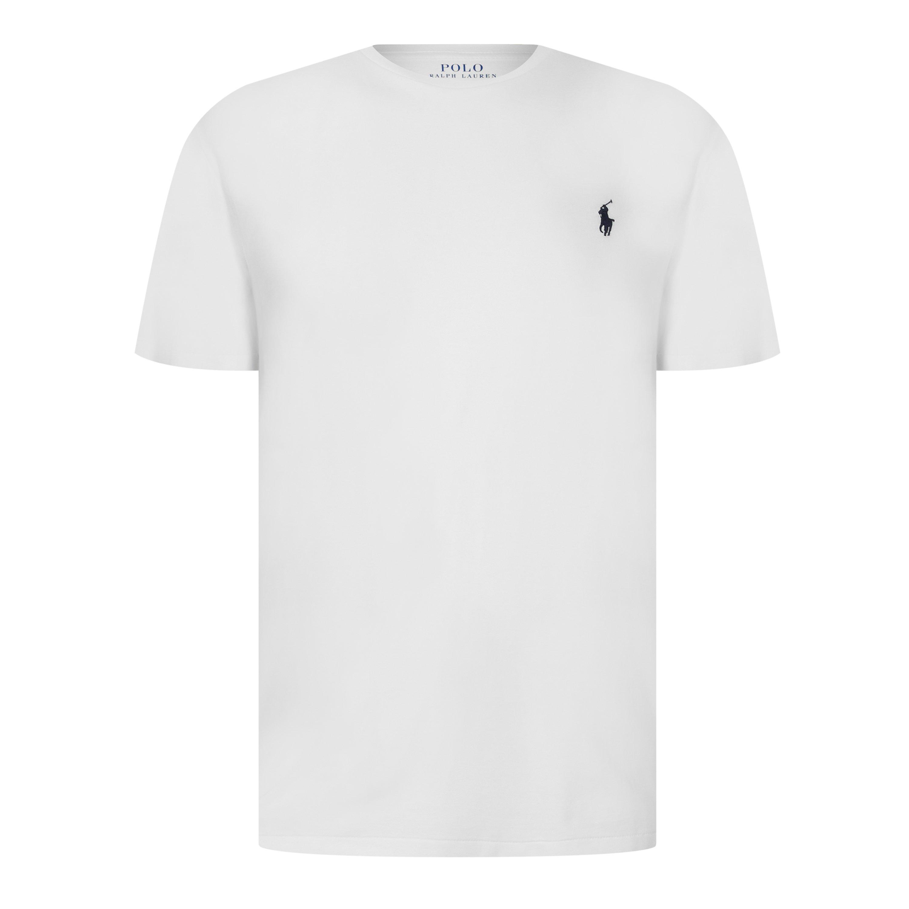 Polo Ralph Lauren Men's Regular Fit Short Sleeve T-Shirt - White/Navy - M