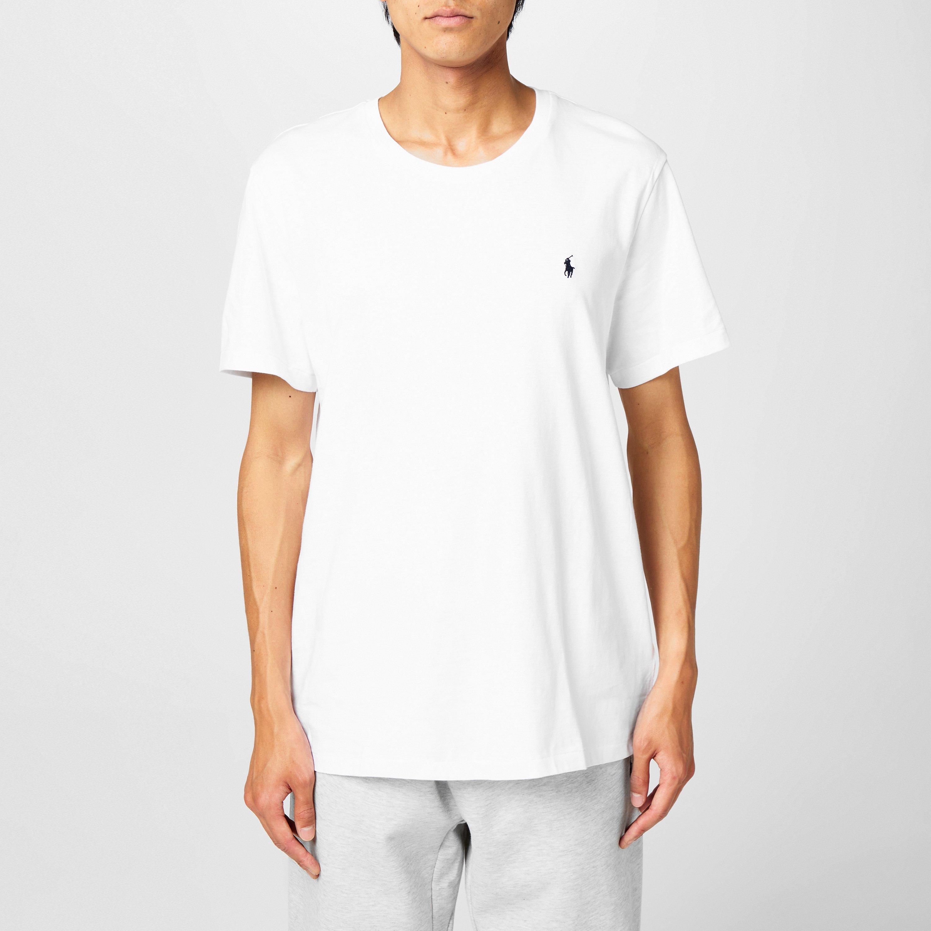 White/Navy - Polo Ralph Lauren - Mens Regular Fit Short Sleeve T-Shirt - 3