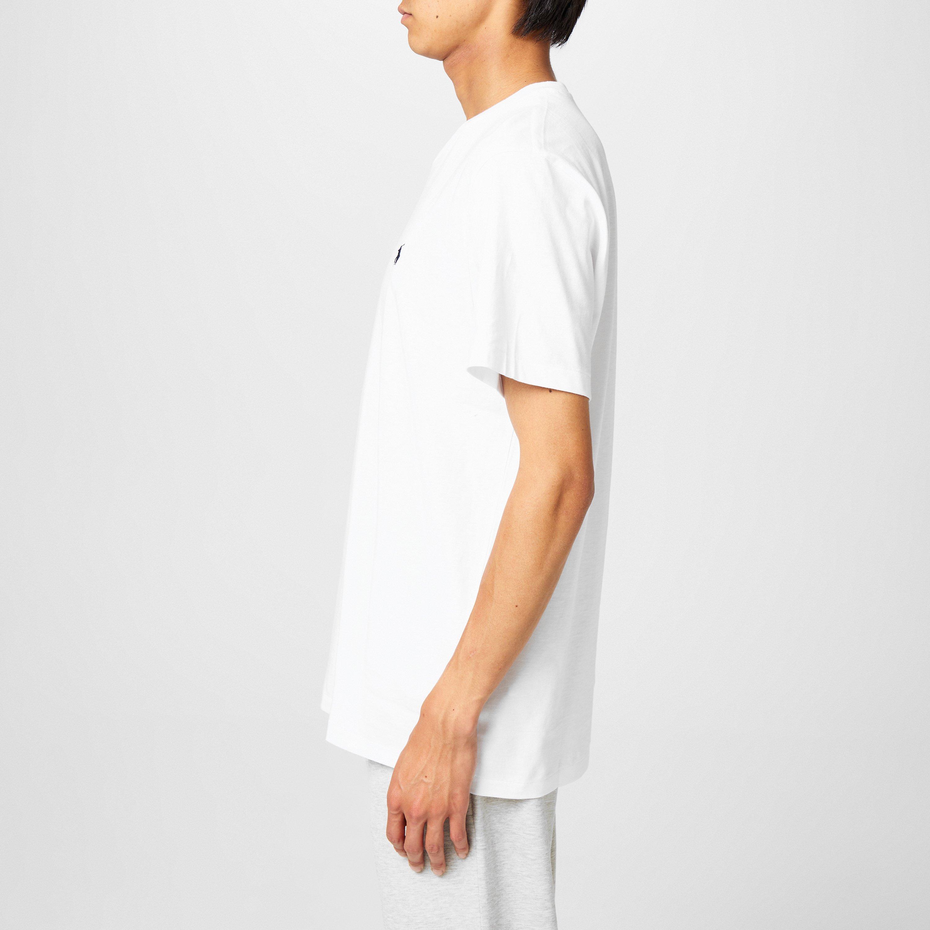 White/Navy - Polo Ralph Lauren - Mens Regular Fit Short Sleeve T-Shirt - 5