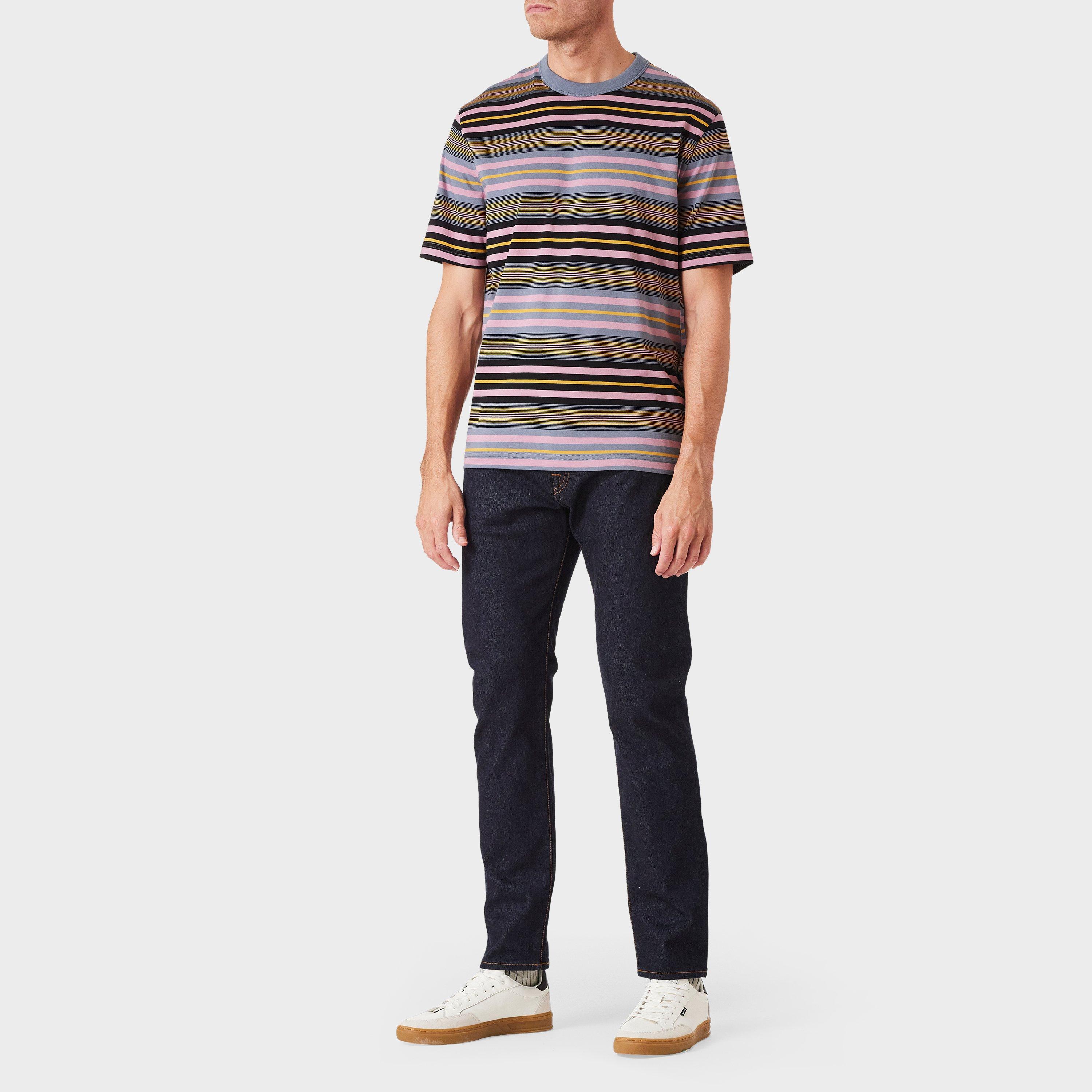 Multi 76 - PS Paul Smith - Men's Striped Regular Fit T-Shirt - 3