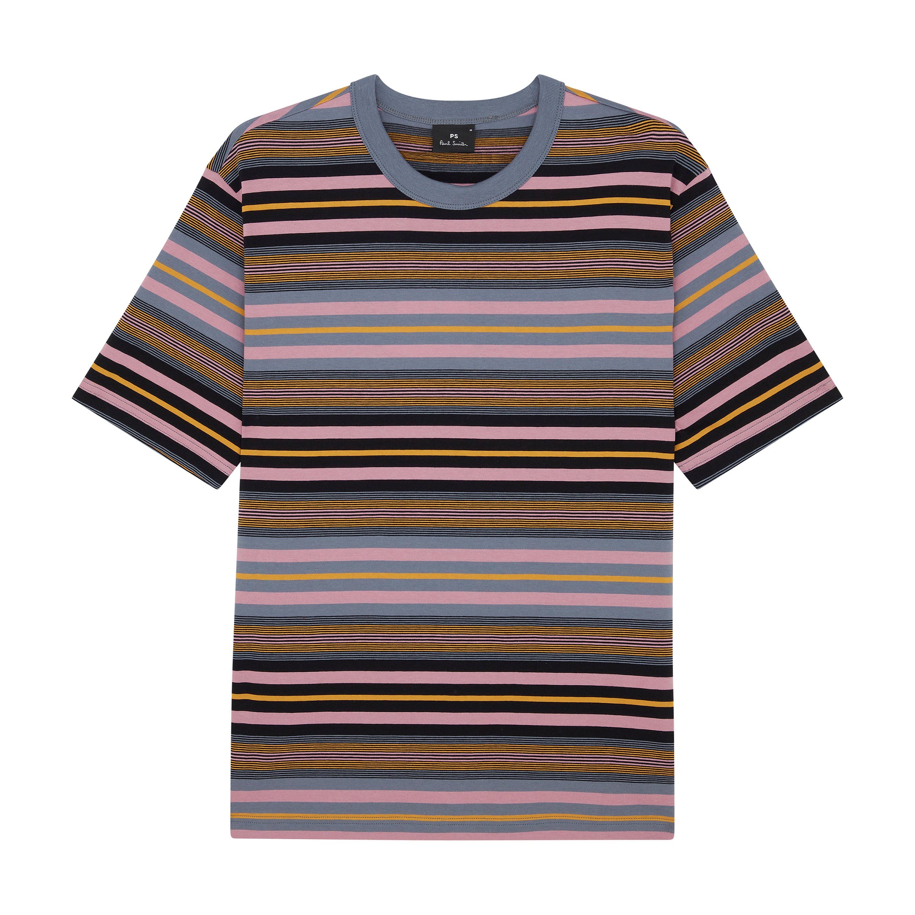 Multi 76 - PS Paul Smith - Men's Striped Regular Fit T-Shirt - 4