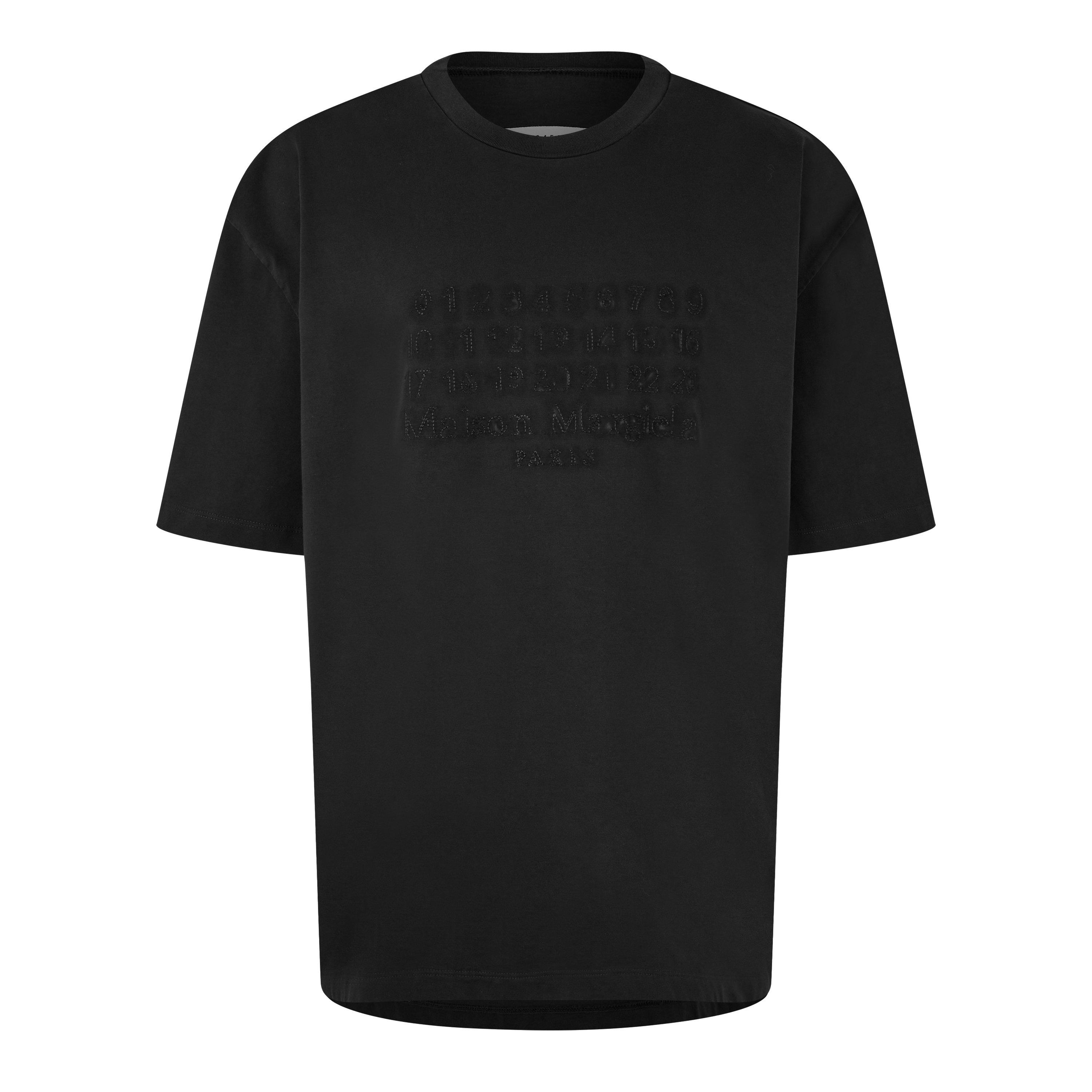 Wash black - Maison Margiela - Men's Washed Logo Oversized Fit Oversized T-Shirt - 5