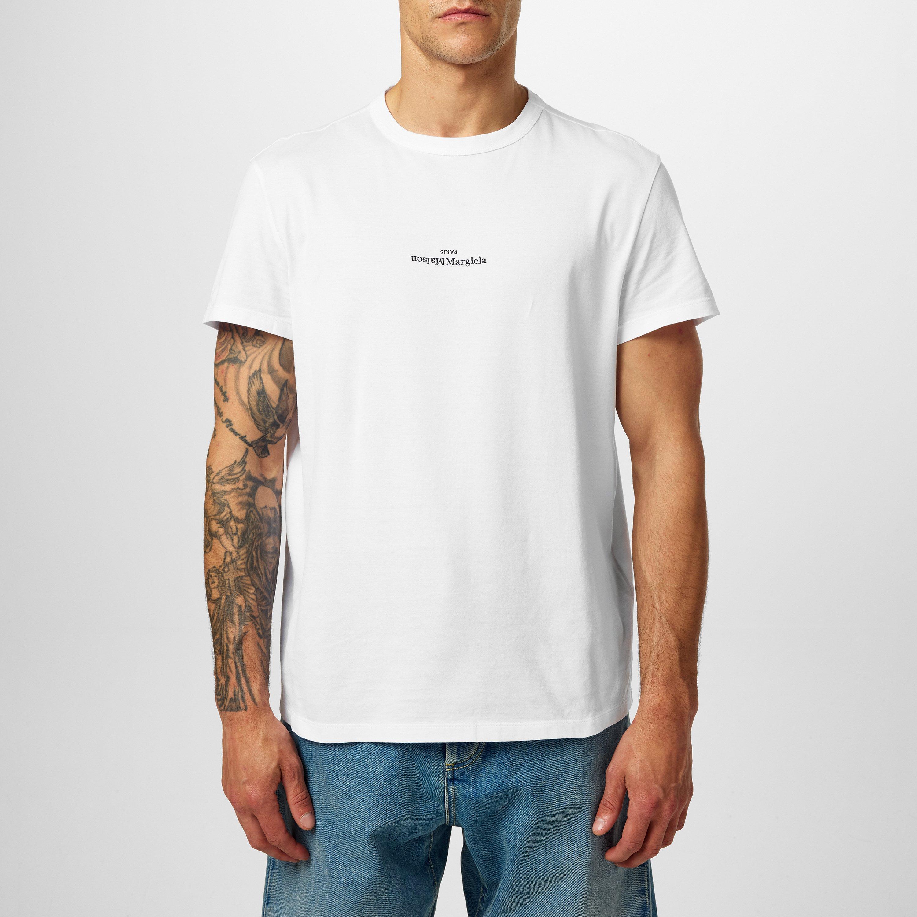 White/Black - Maison Margiela - Distorted Logo T-Shirt - 1