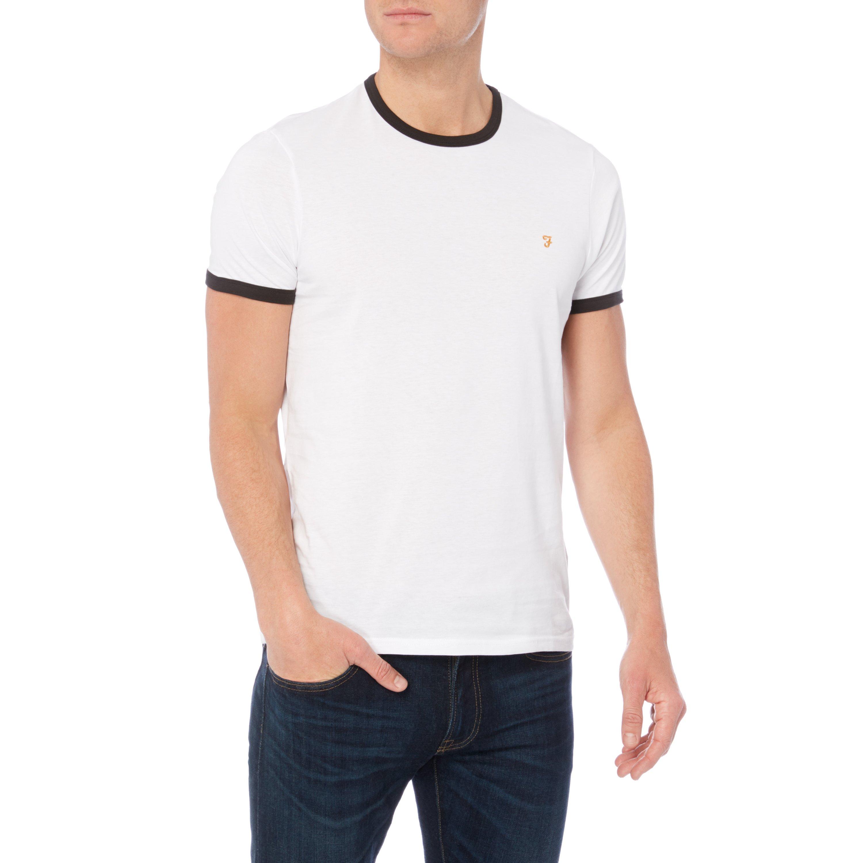 White 104 - Farah - Groves Ringer T Shirt - 2