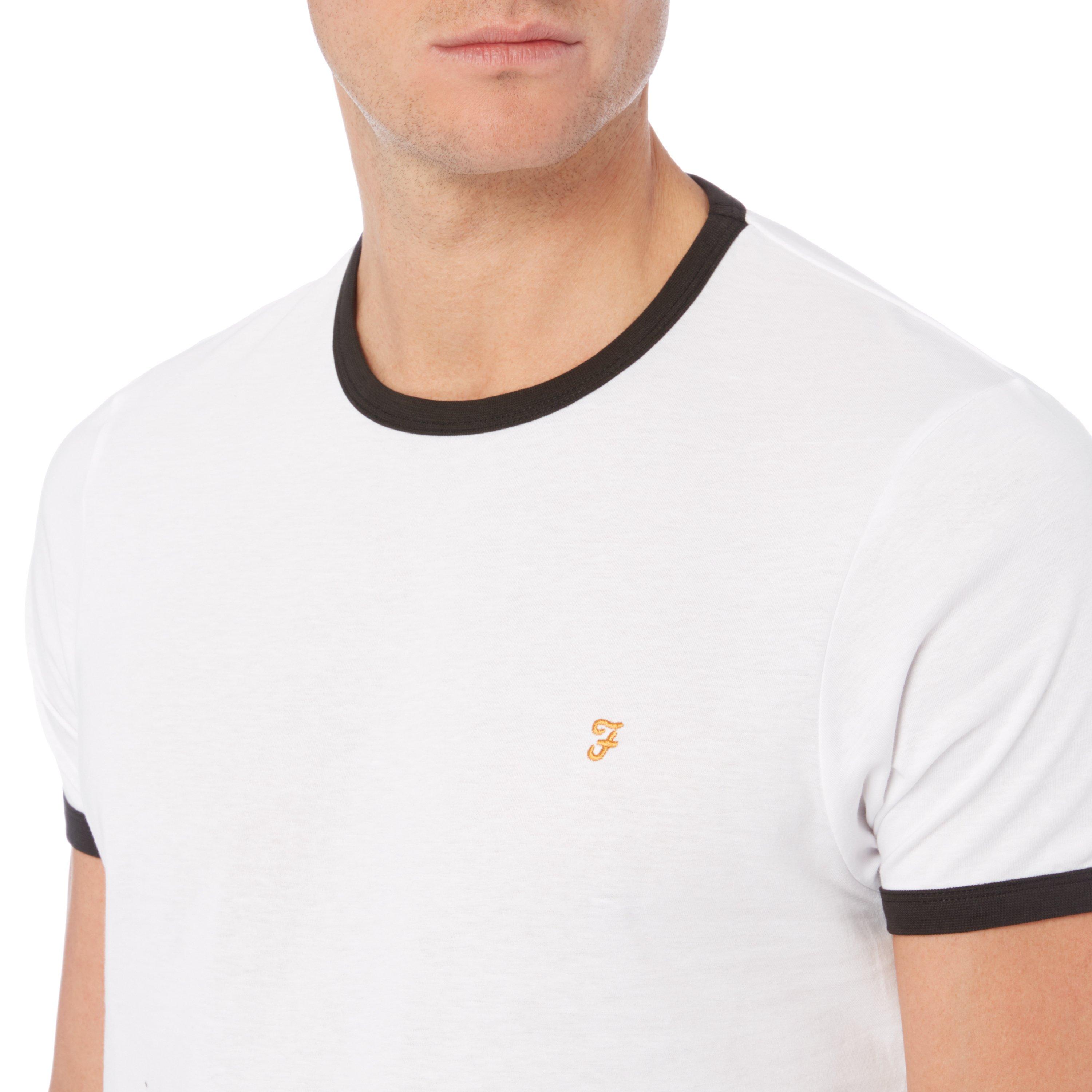 White 104 - Farah - Groves Ringer T Shirt - 3