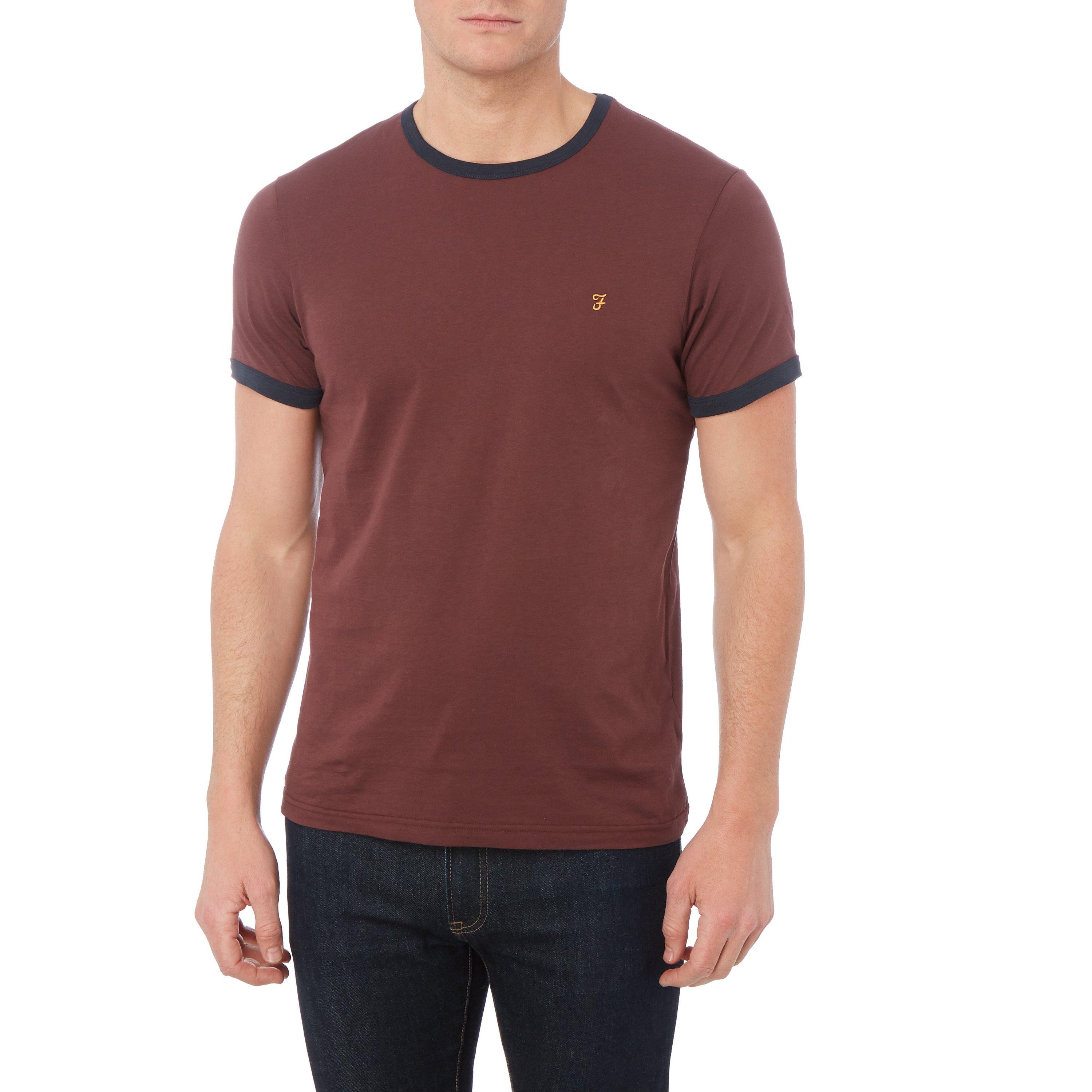 Farah Red 626 - Farah - Groves Ringer T Shirt - 2