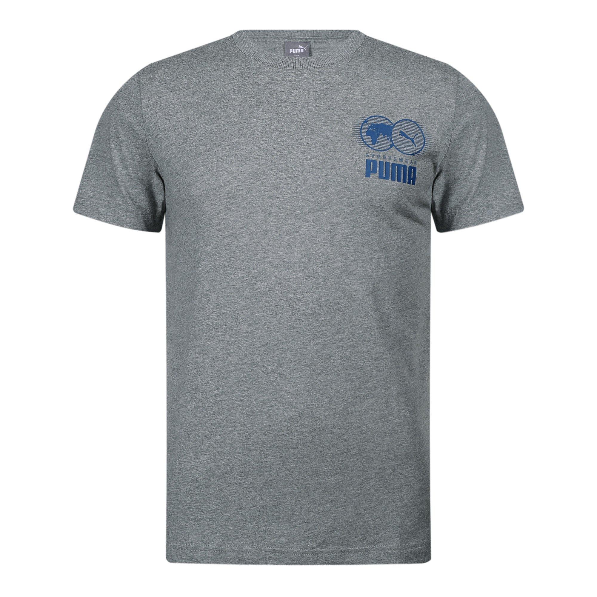 M.Gray Heather - Puma - Graphic T-Shirt Mens