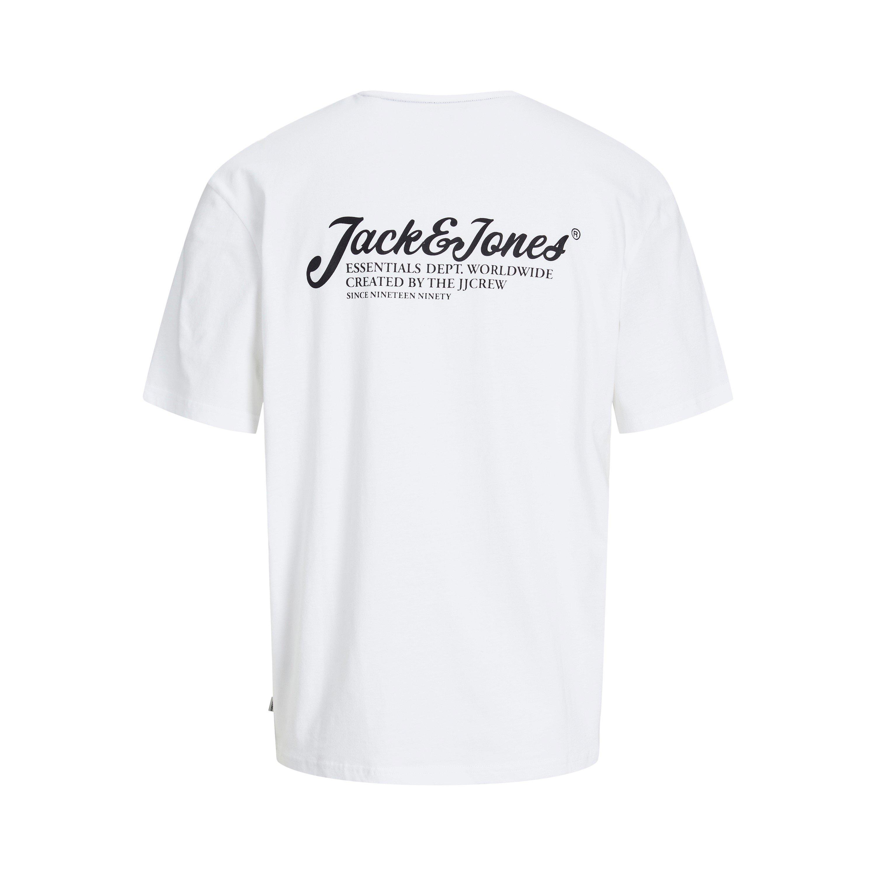 White - Jack and Jones - JJ Short Sleeve Logo Regular Fit T-Shirt - 2