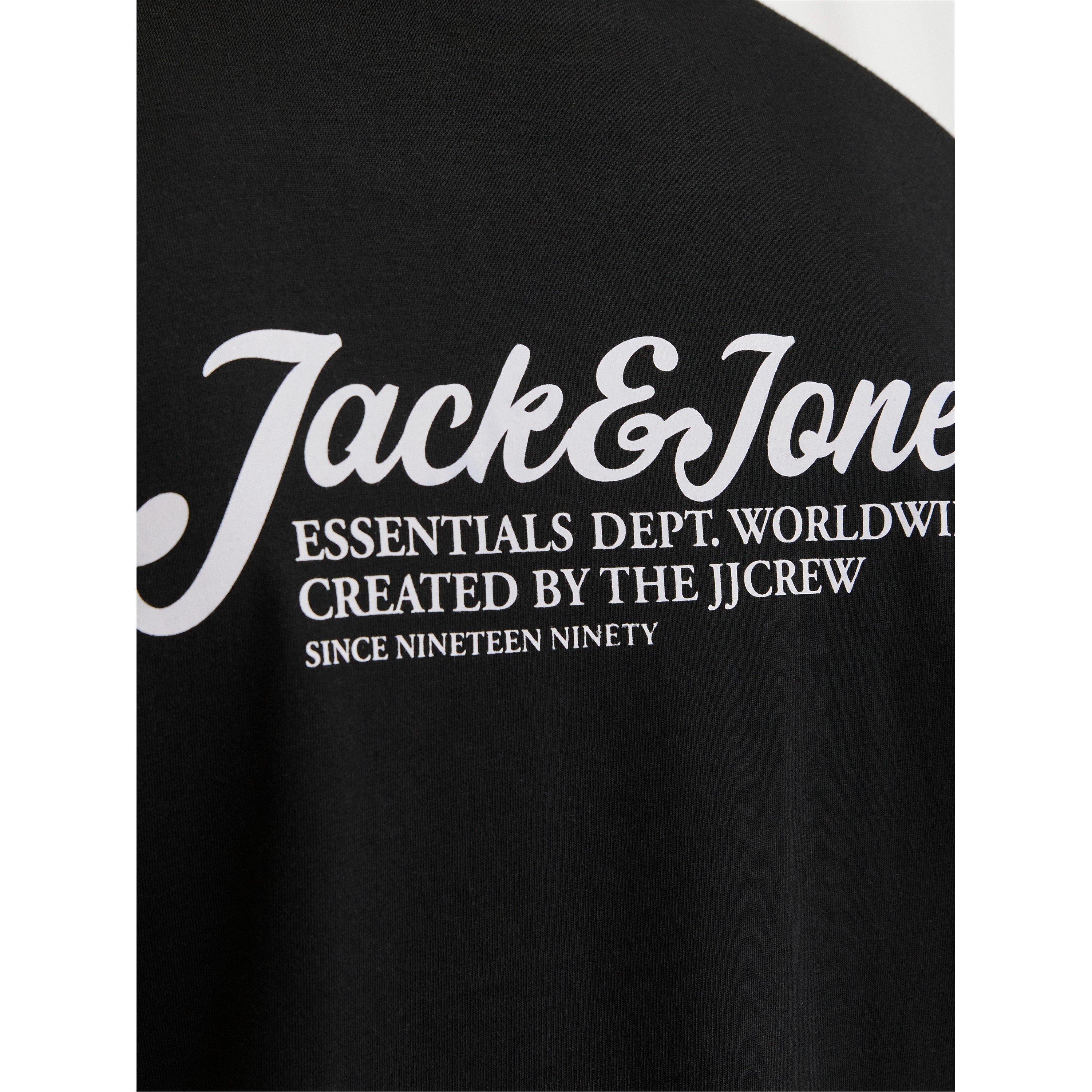 Black - Jack and Jones - Men's JJ Short Sleeve Logo Regular Fit T-Shirt - 5