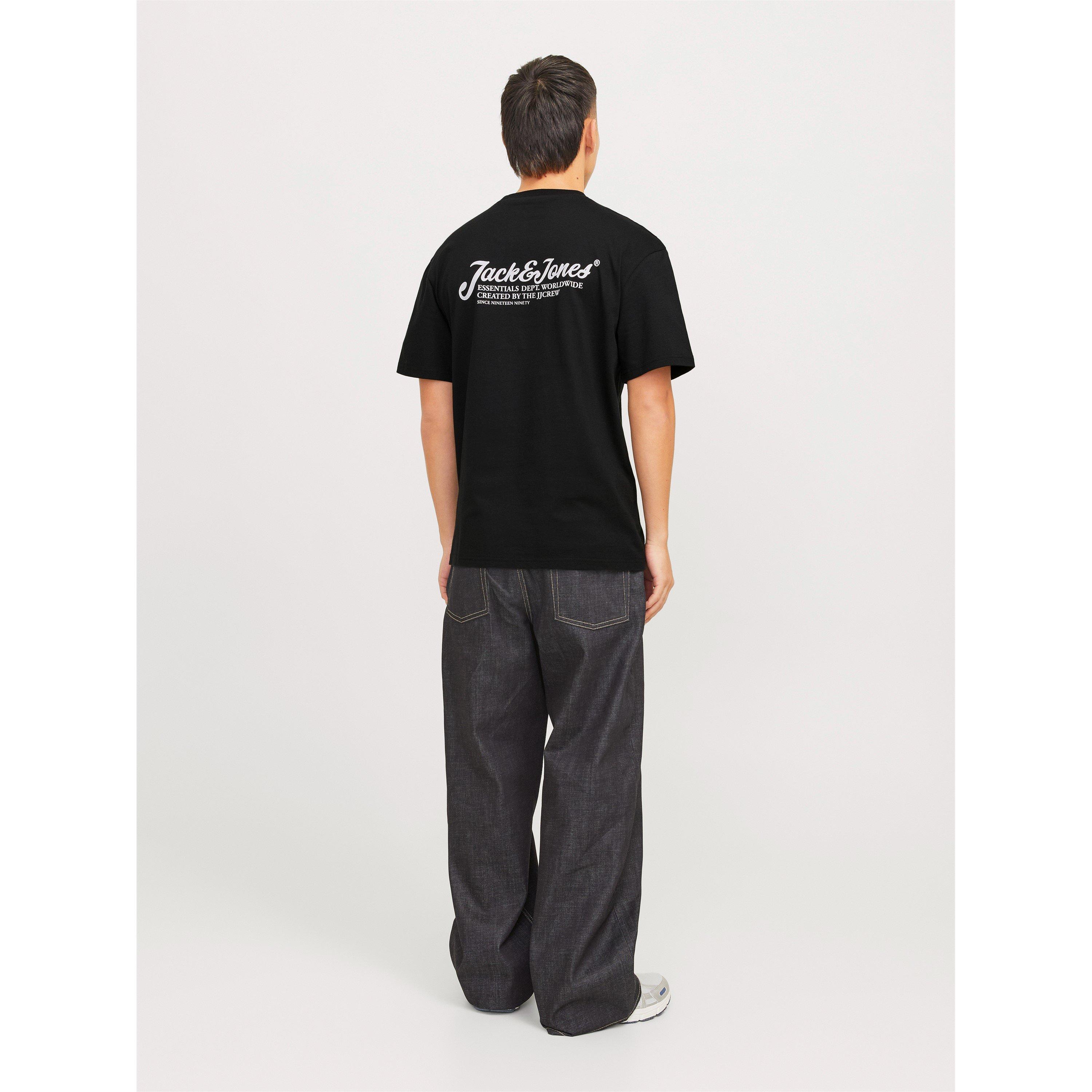 Black - Jack and Jones - Men's JJ Short Sleeve Logo Regular Fit T-Shirt - 7