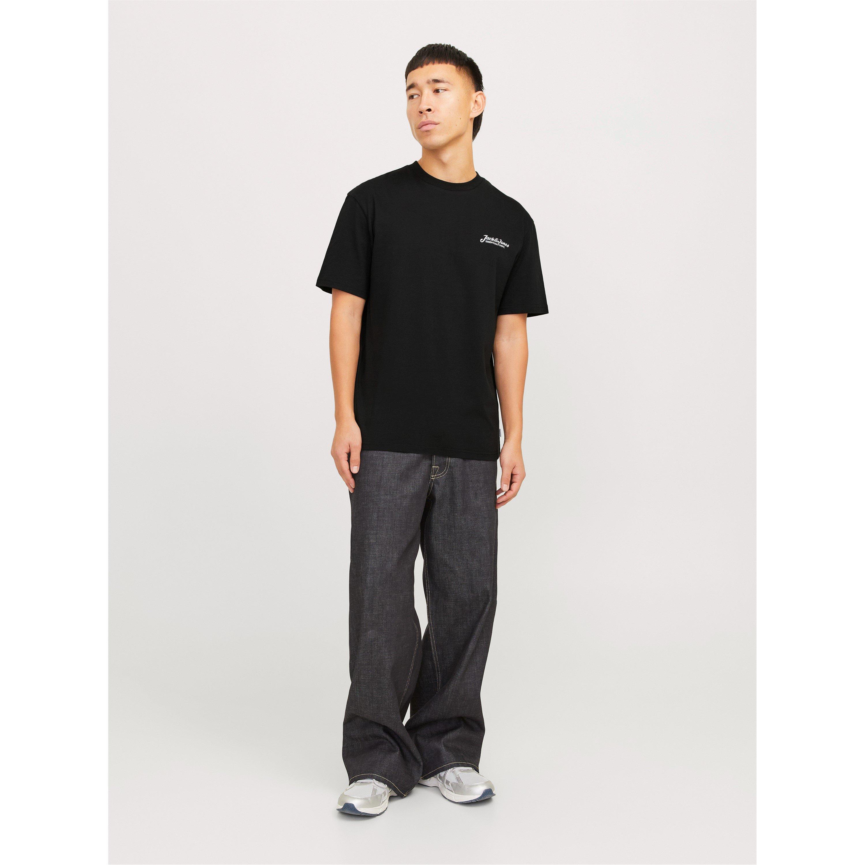 Black - Jack and Jones - Men's JJ Short Sleeve Logo Regular Fit T-Shirt - 8