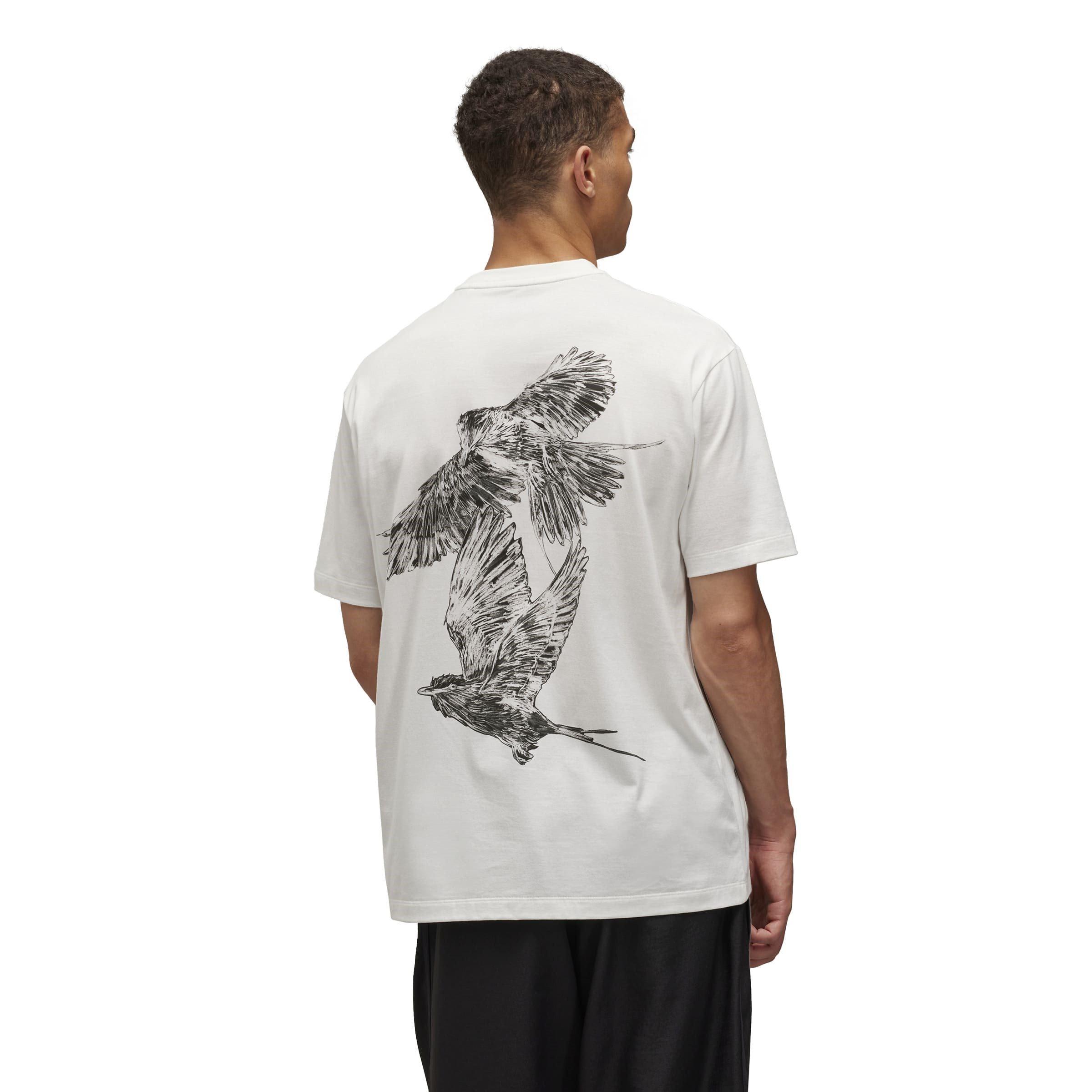 WHITE - Y3 - Men's Bird Regular Fit T-Shirt - 2