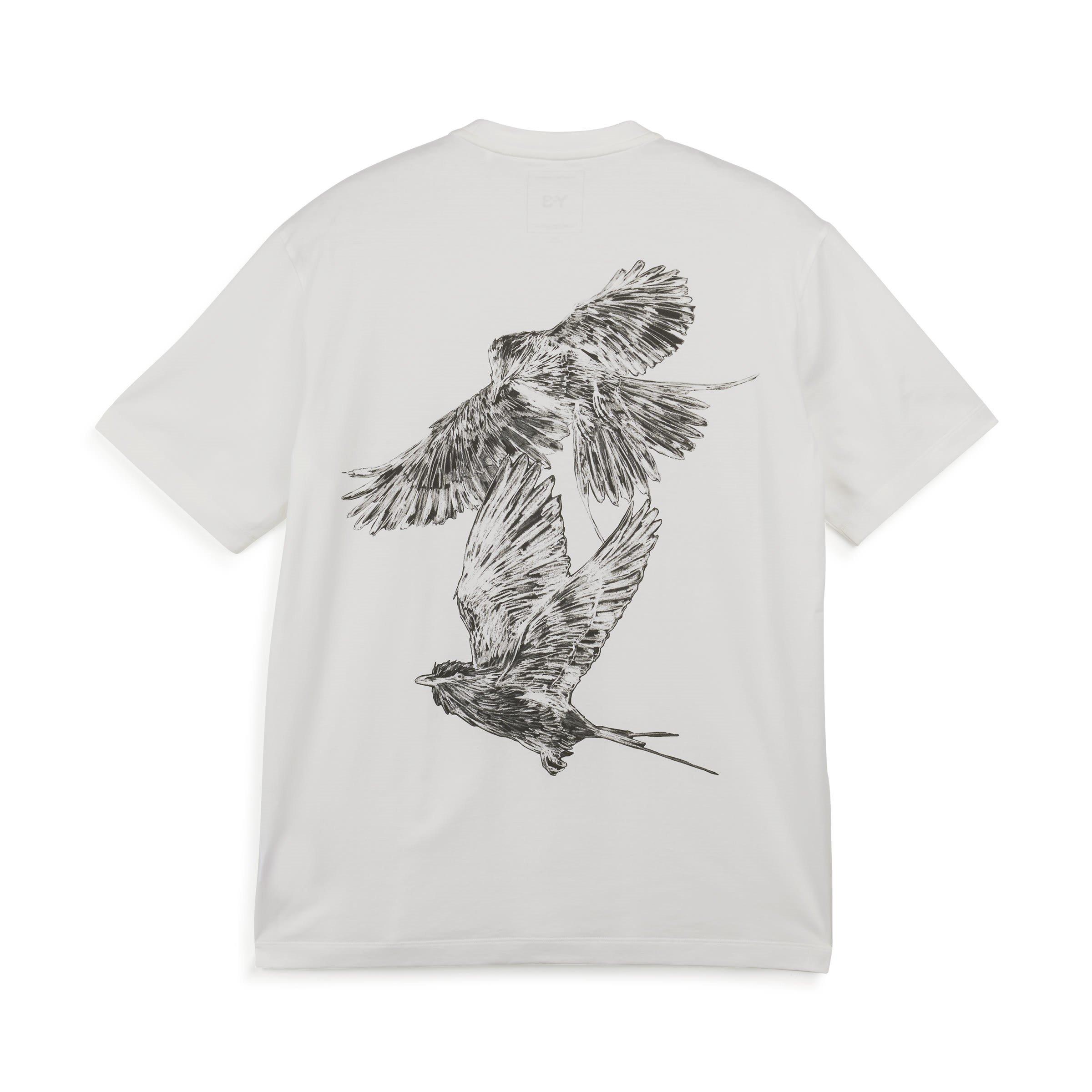 WHITE - Y3 - Men's Bird Regular Fit T-Shirt - 11