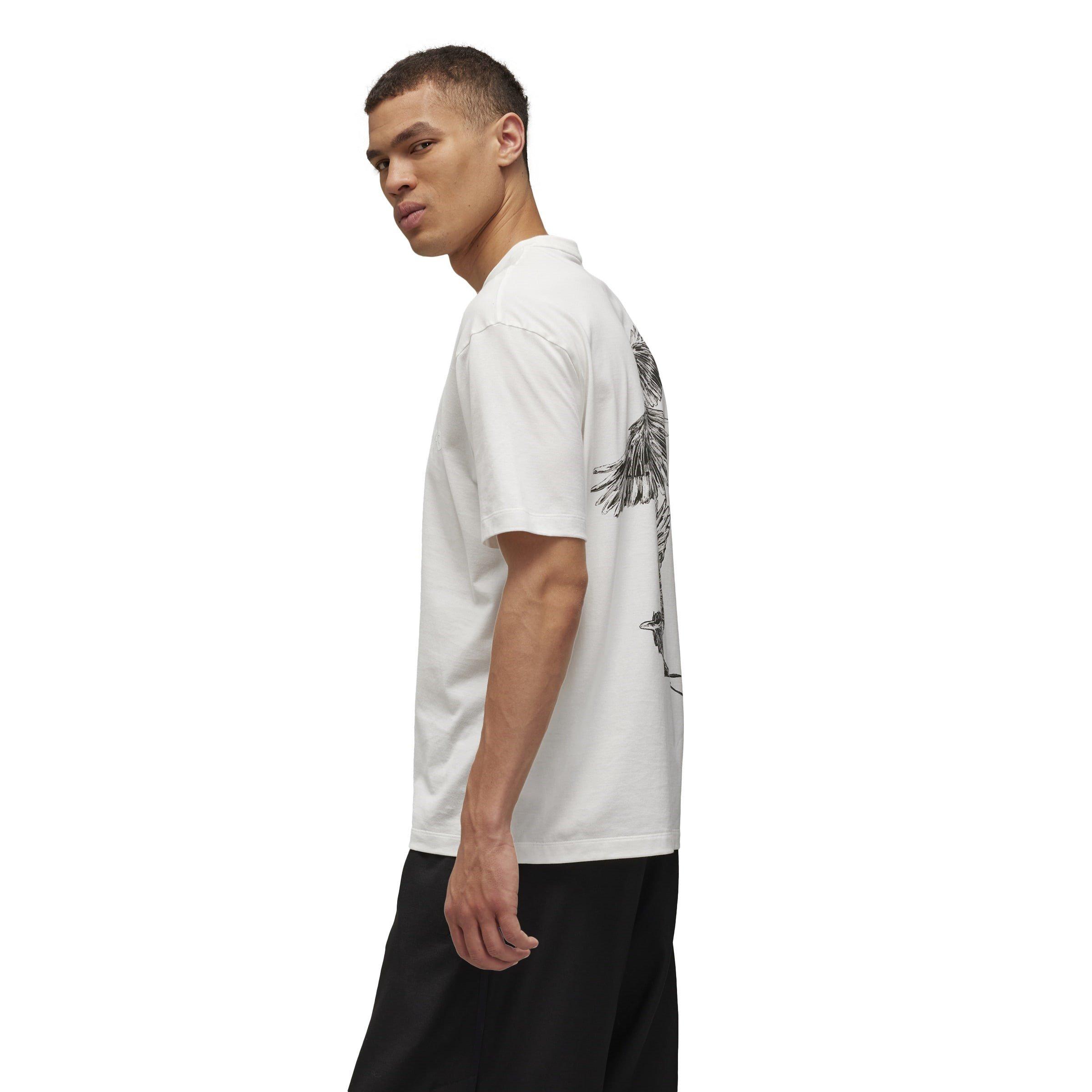 WHITE - Y3 - Men's Bird Regular Fit T-Shirt - 4