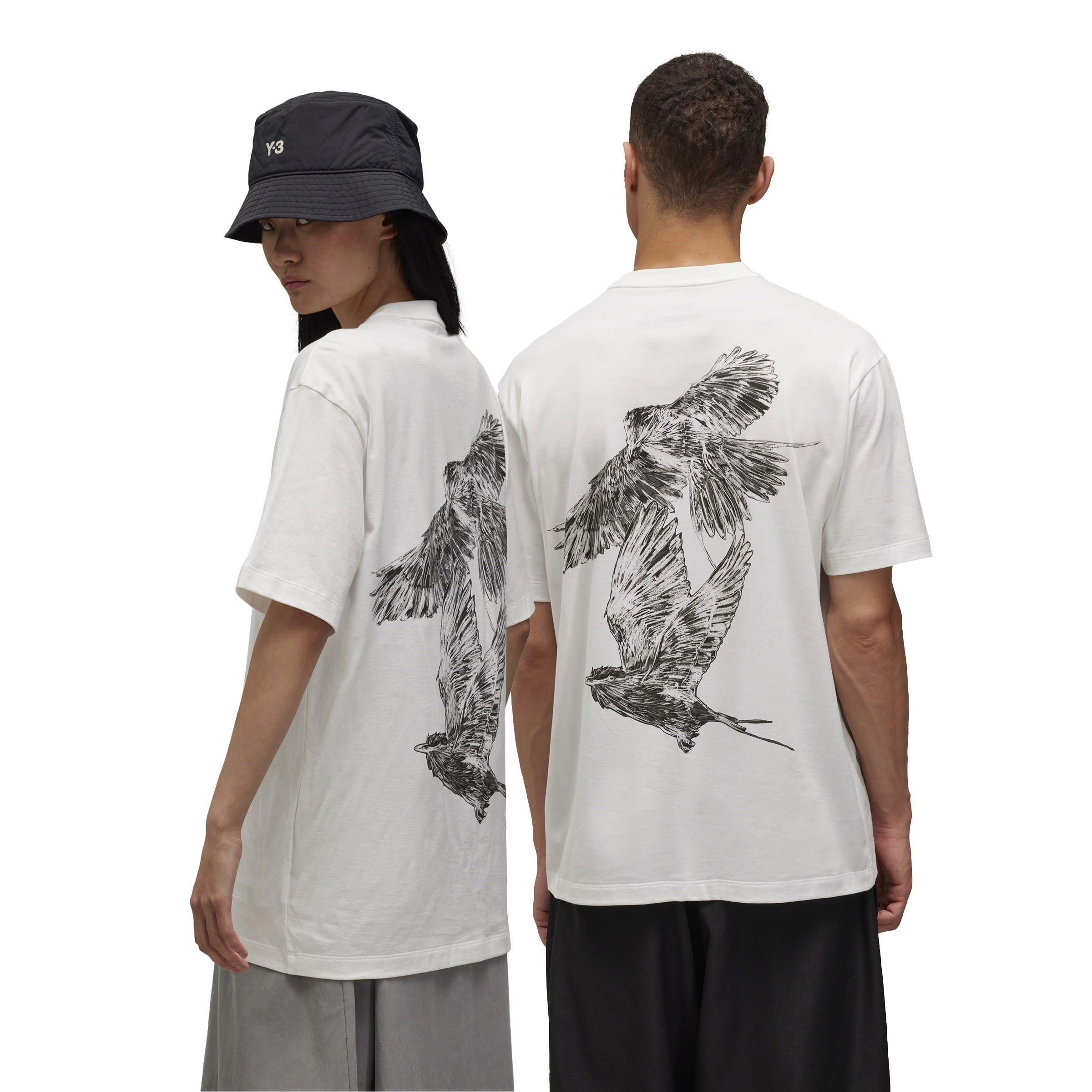 WHITE - Y3 - Men's Bird Regular Fit T-Shirt - 6