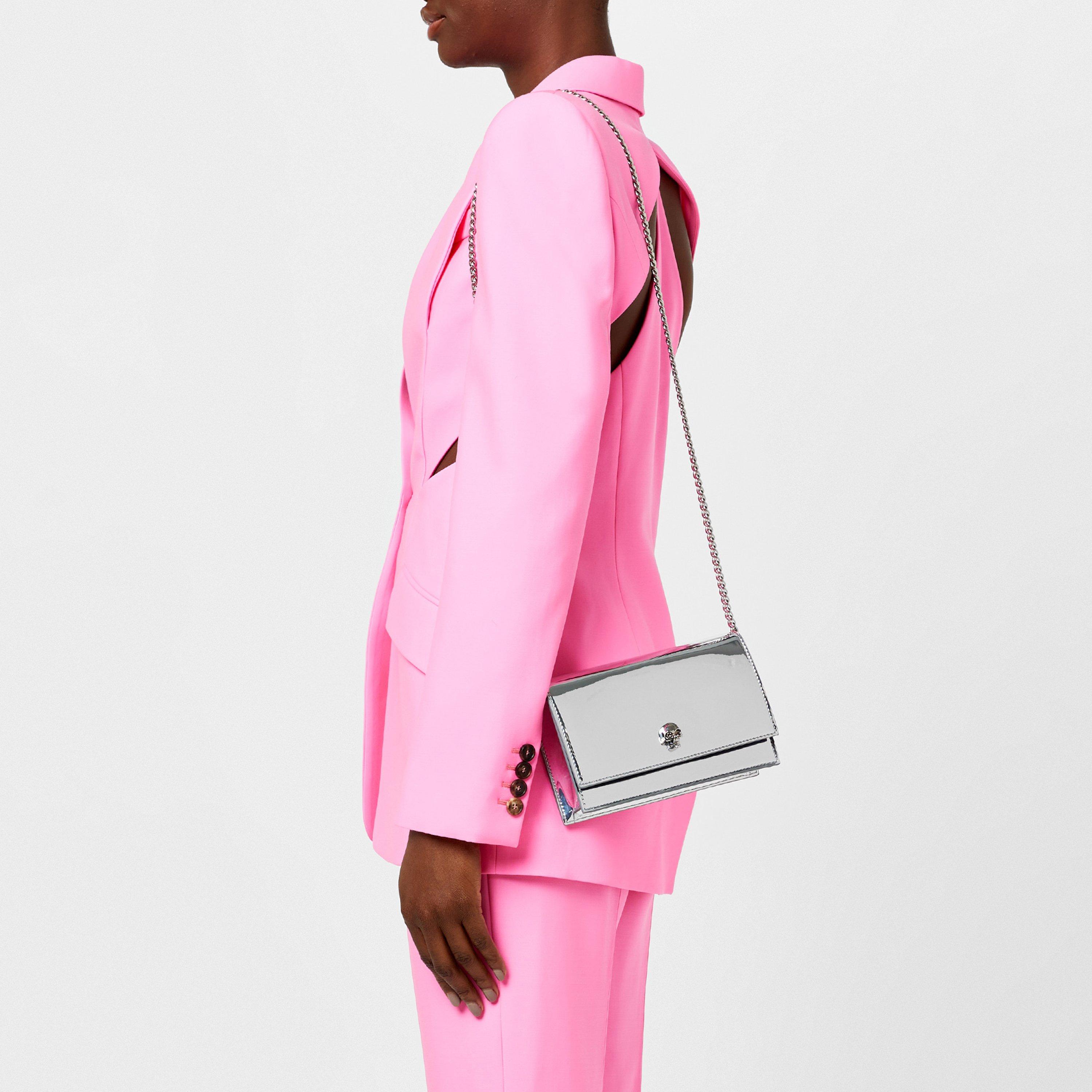 Pink - Alexander McQueen - Women's  Slashed Single-Breasted Wool Long Sleeve Blazer - 2