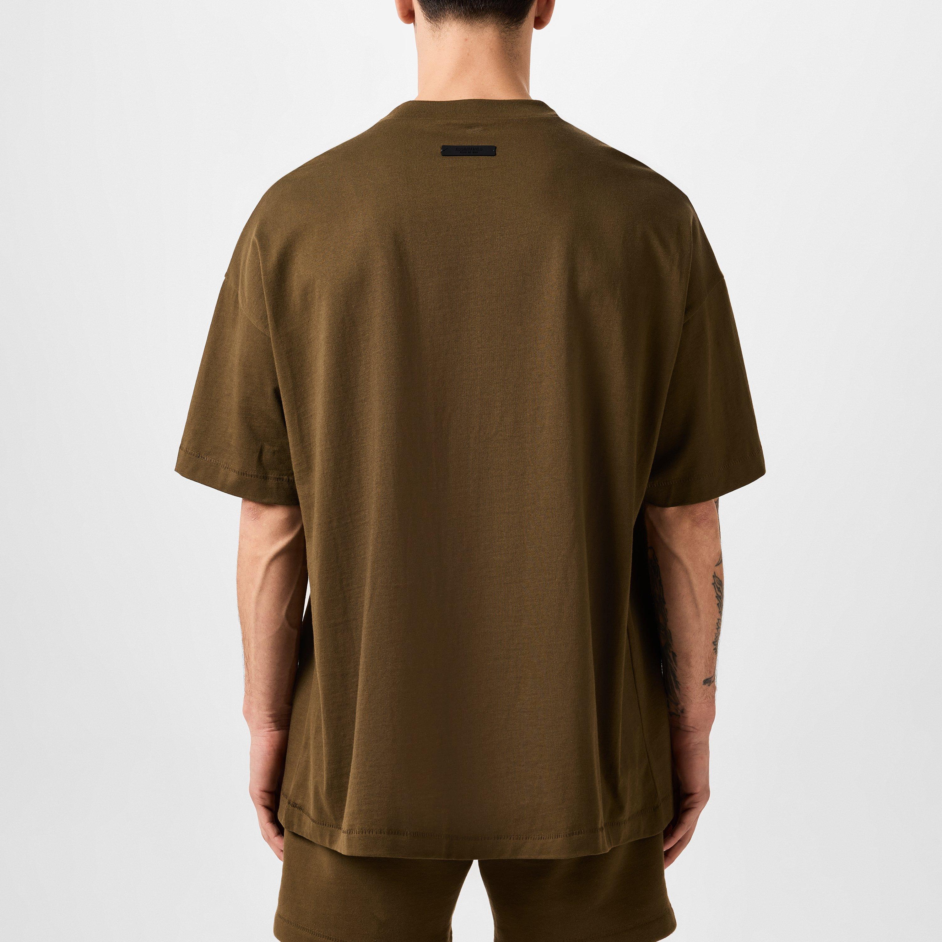 Olive - Fear Of God Essentials - Jersey Crewneck Tee - 4