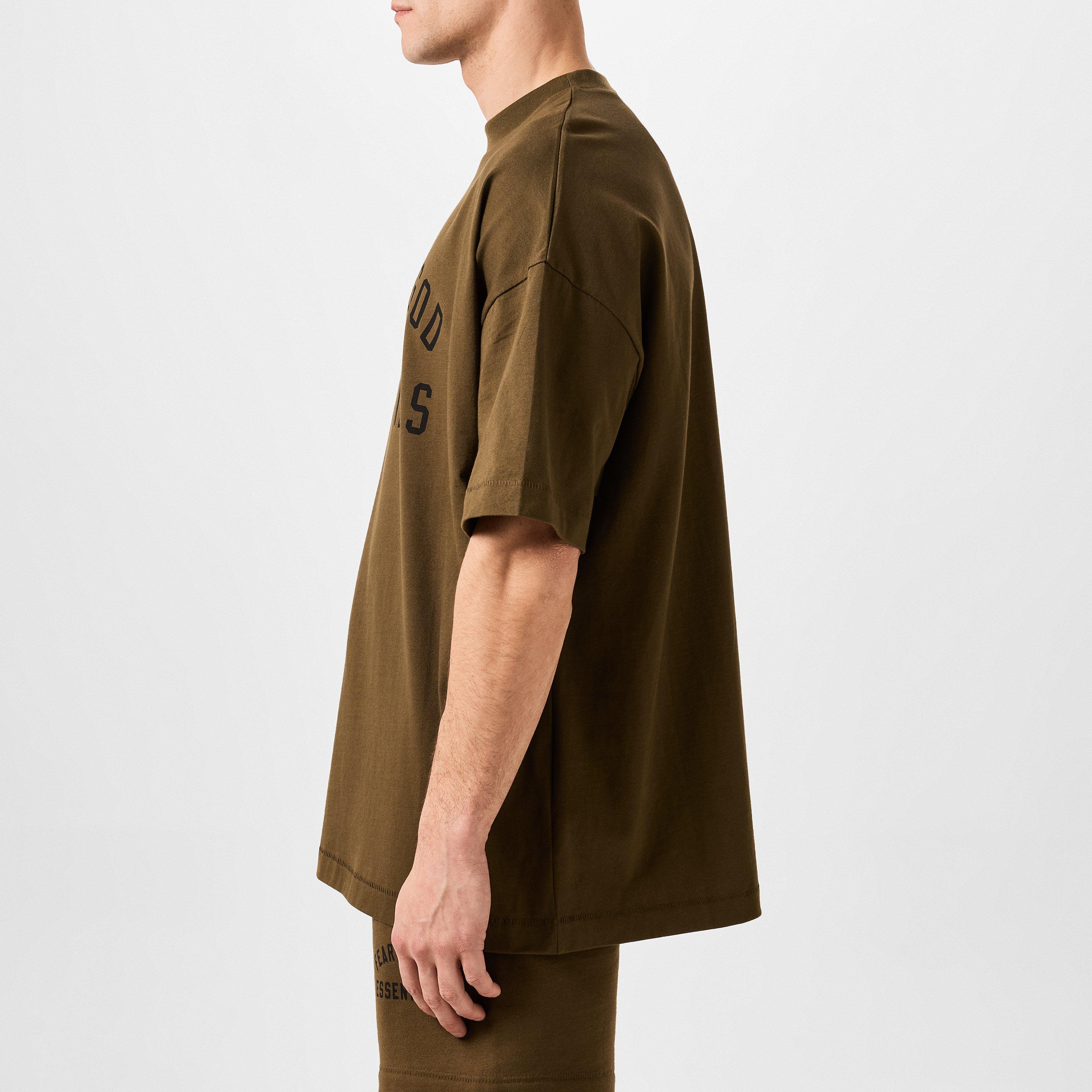 Olive - Fear Of God Essentials - Jersey Crewneck Tee - 5