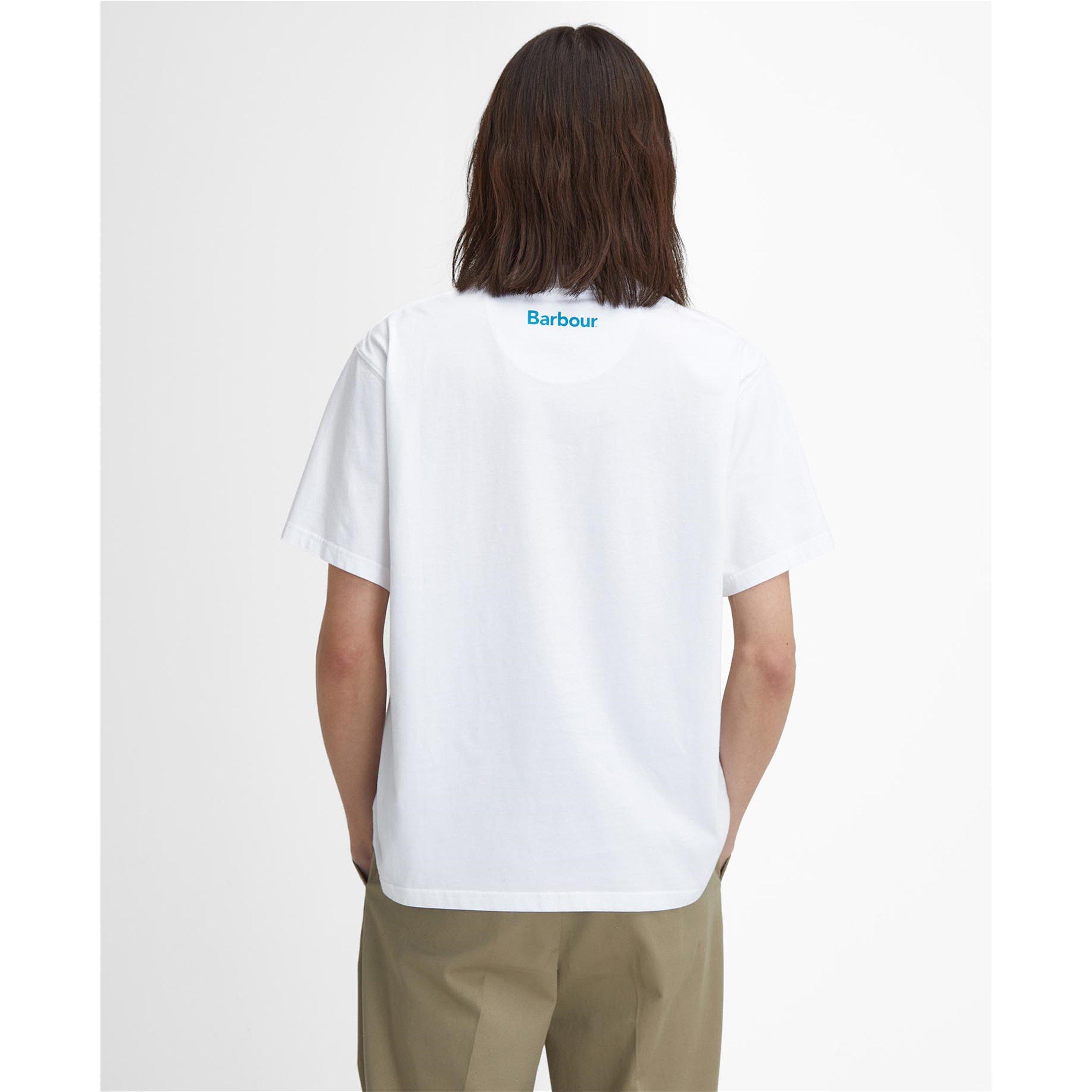 White WH11 - Barbour - Mortt Oversized Graphic T-Shirt - 2