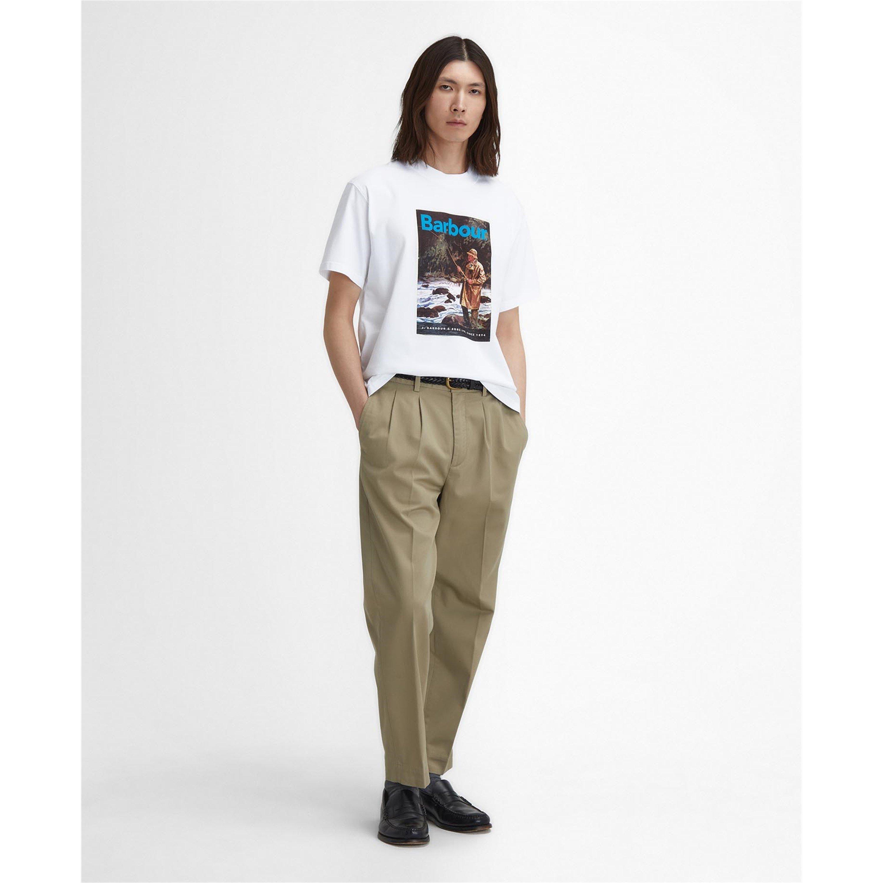 White WH11 - Barbour - Mortt Oversized Graphic T-Shirt - 3