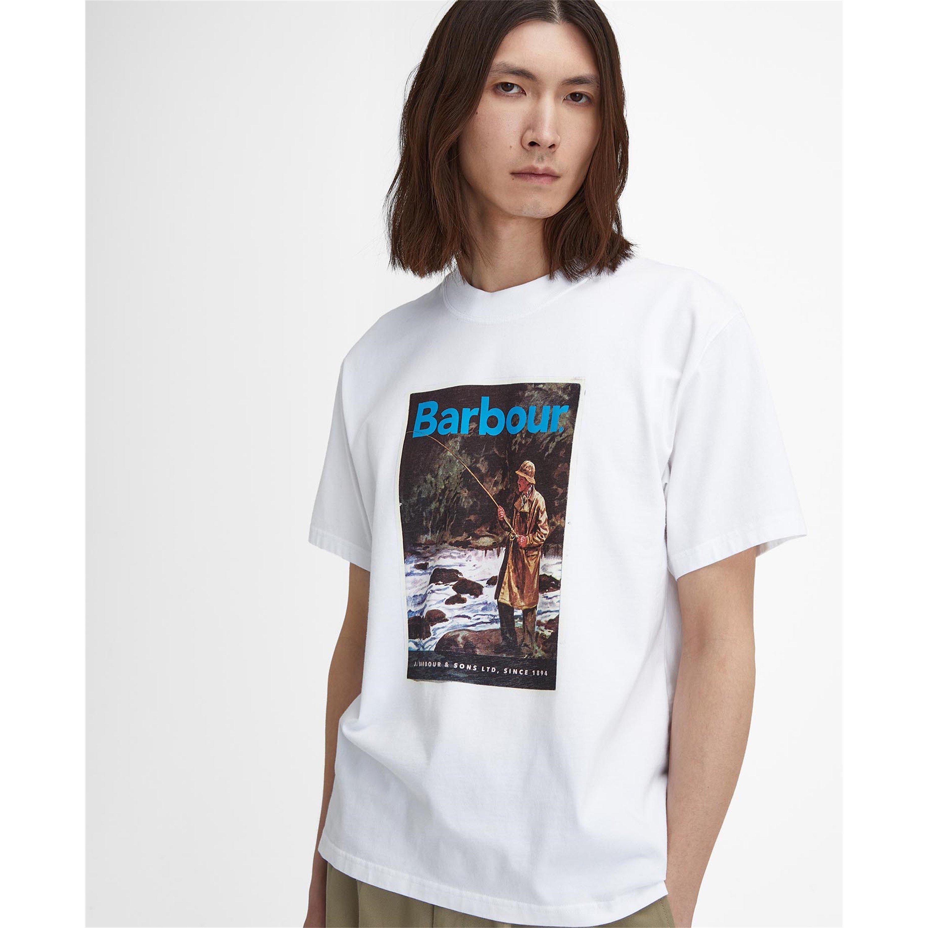 White WH11 - Barbour - Mortt Oversized Graphic T-Shirt - 4
