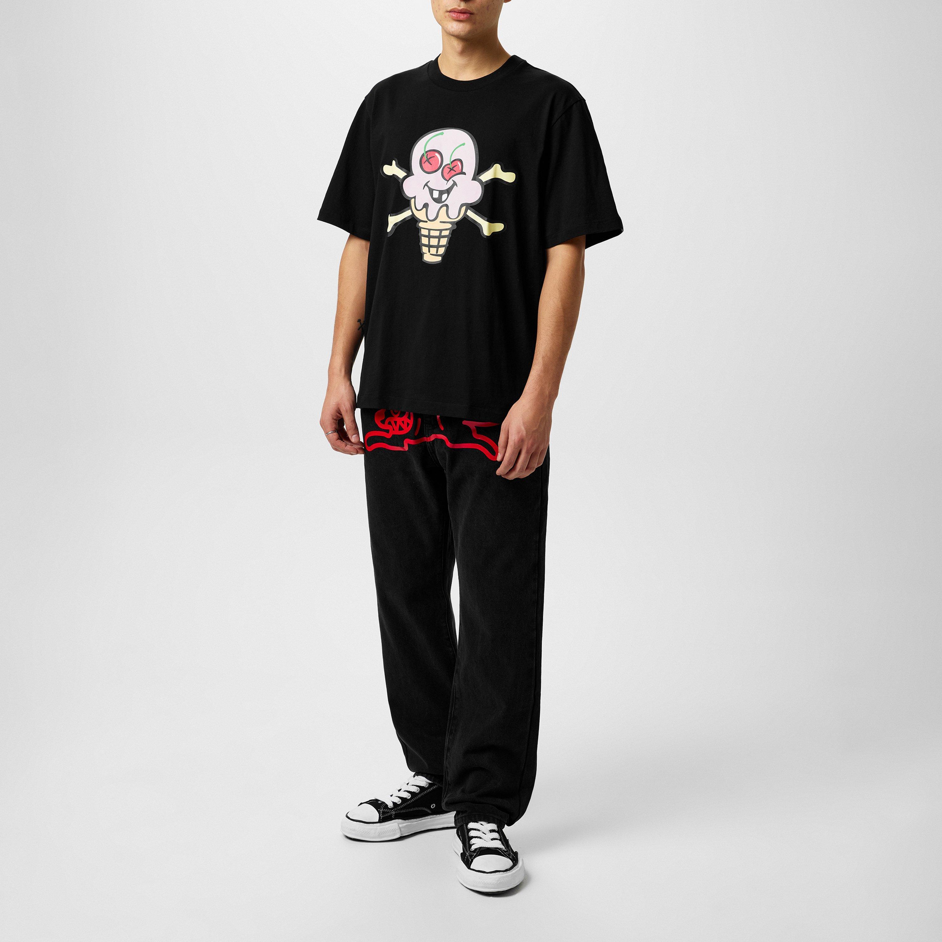 BLACK - ICECREAM - Men's Cones and Bones Regular Fit T-Shirt - 4