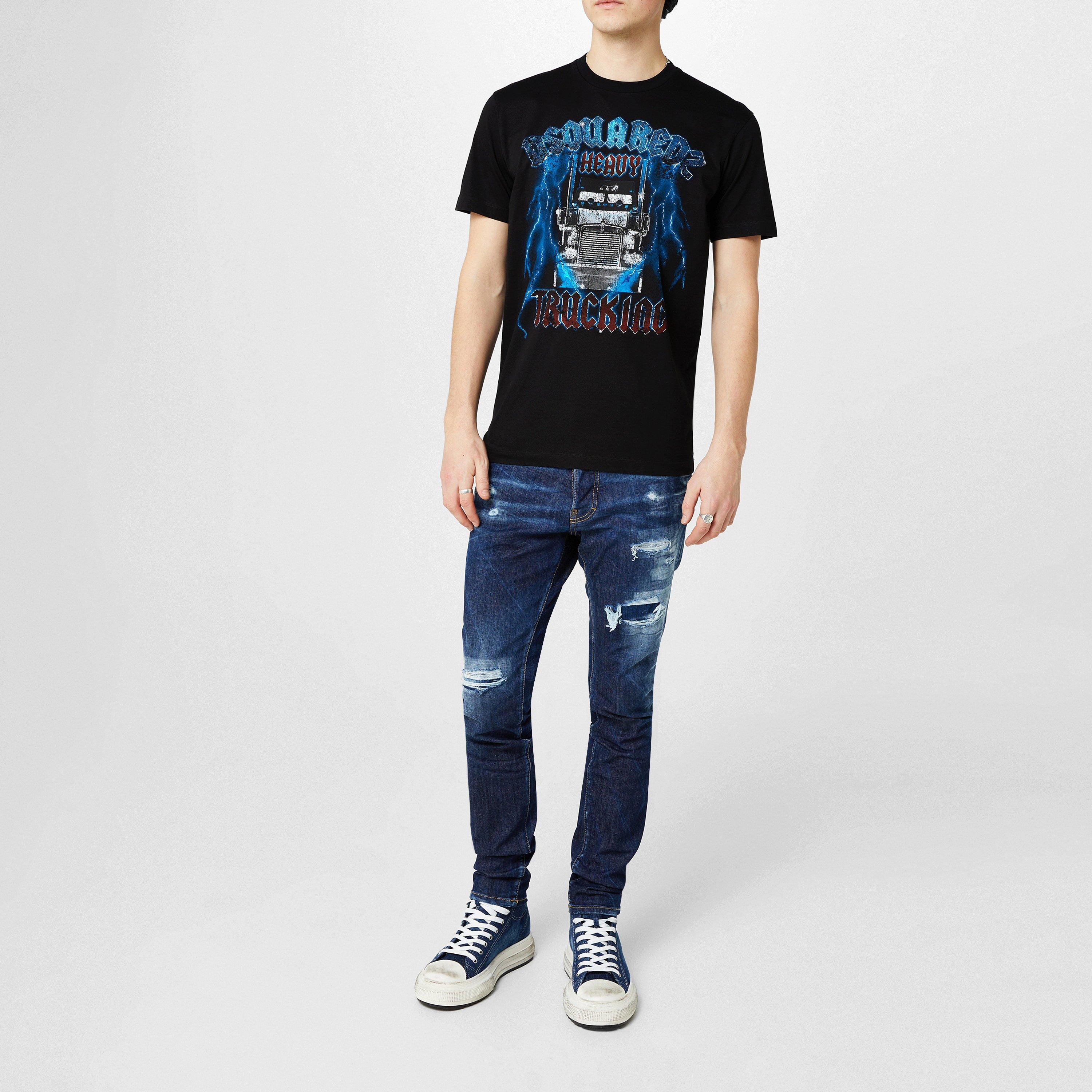 Black - DSquared2 - Heavy Trucking T-Shirt - 5