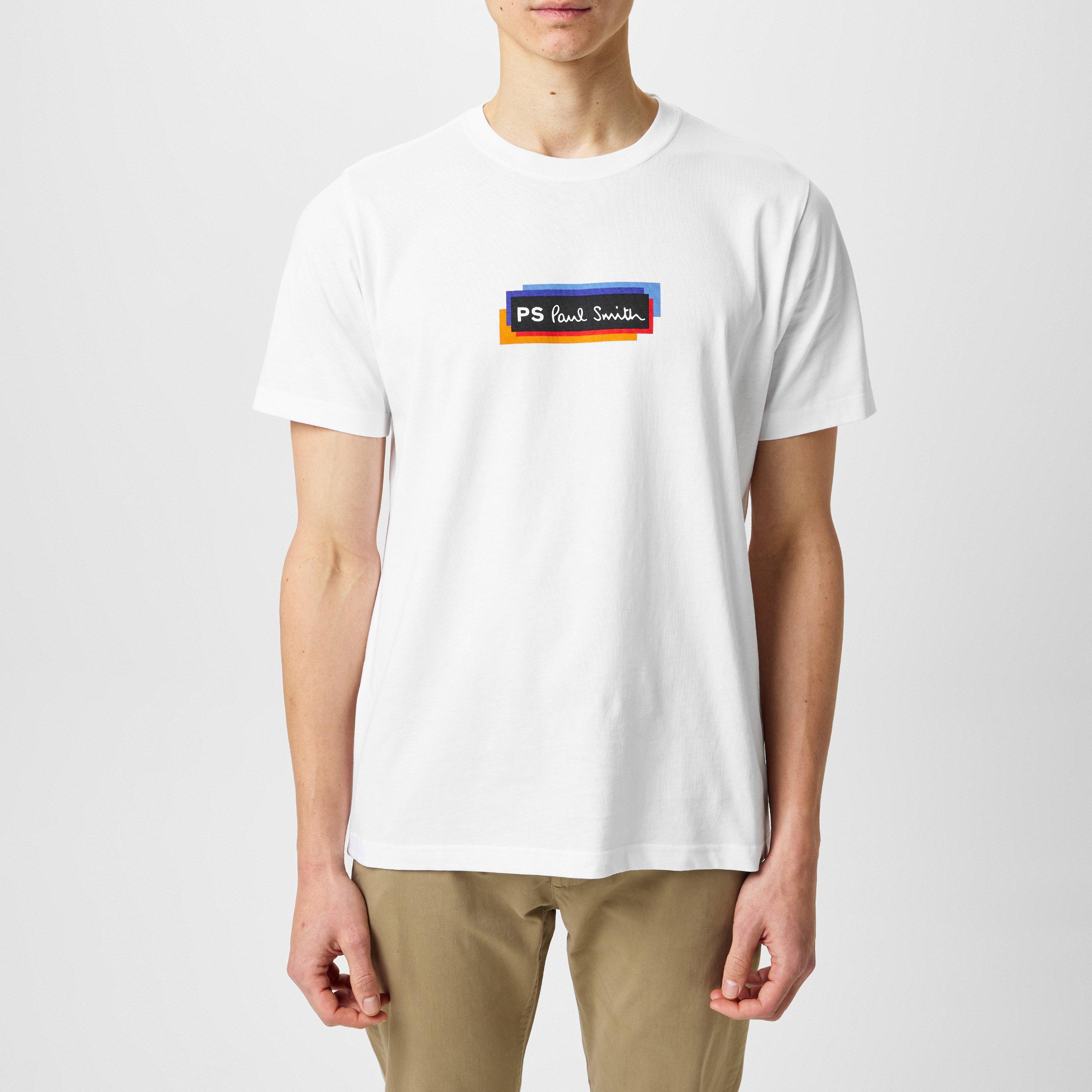 White 01 - PS Paul Smith - Men's Logo Regular Fit T-Shirt - 2