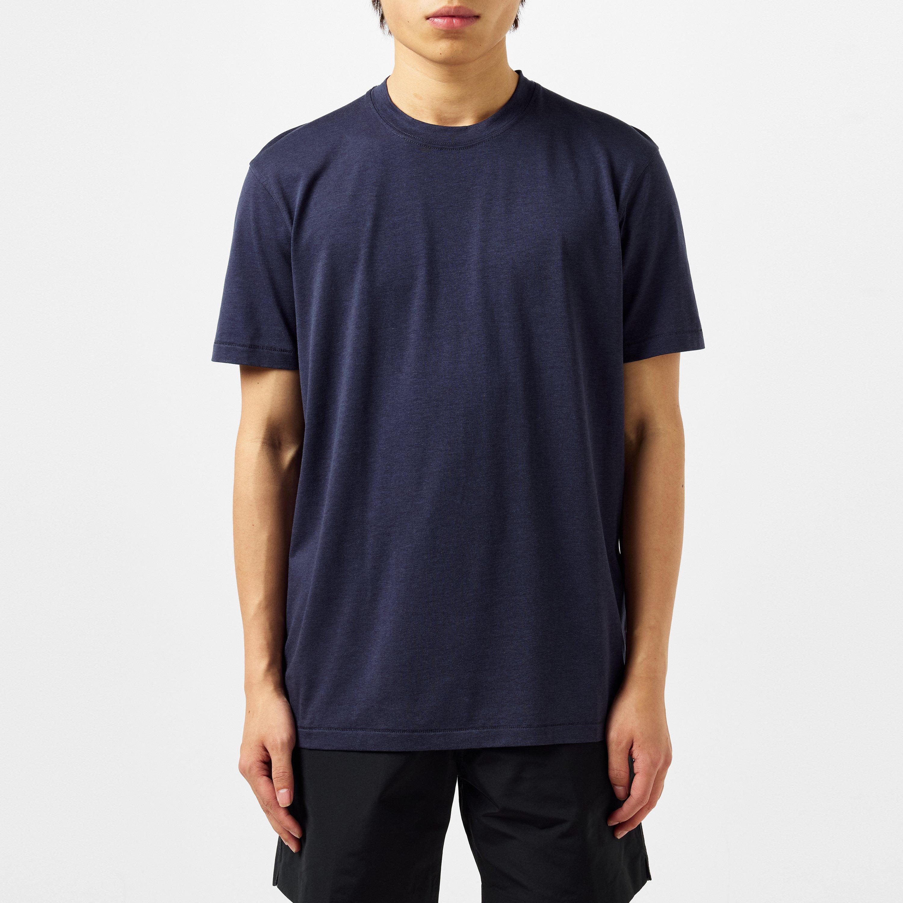 Navy HB801 - Tom Ford - Short Sleeve Logo T Shirt - 3