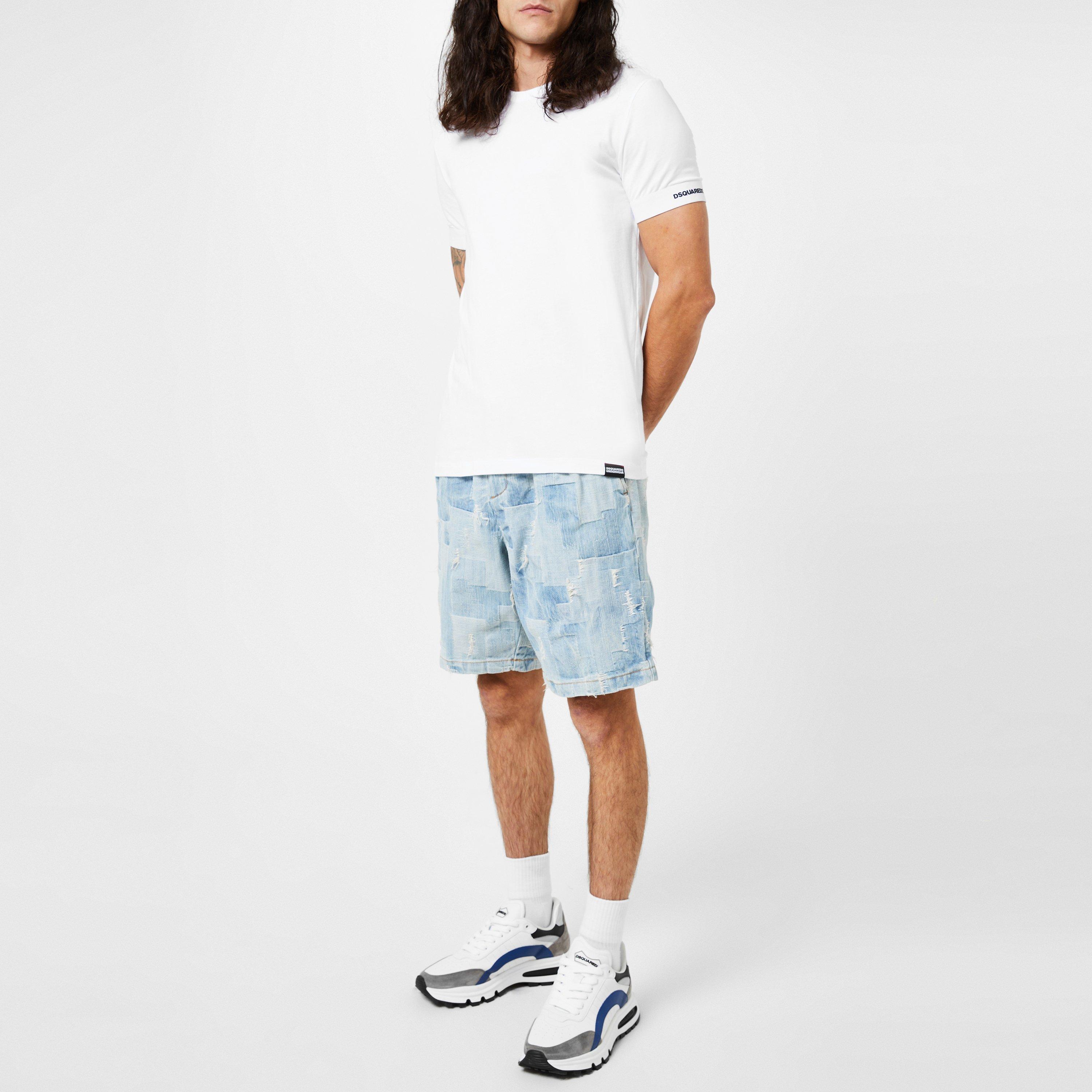 White - DSquared2 - Basic Band T-Shirt - 5