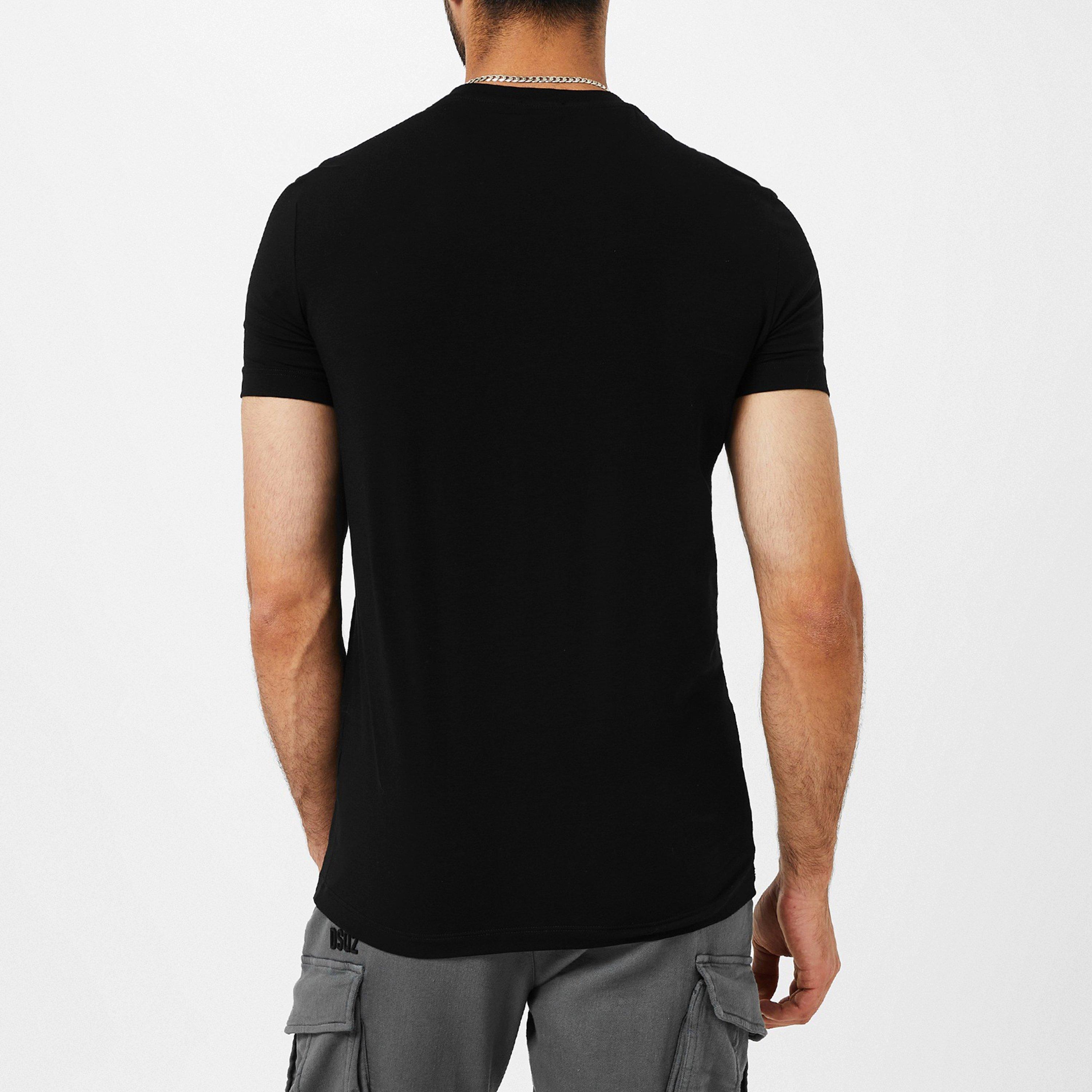 Black/Green 004 - DSquared2 - Men's Icon Collar Regular Fit T-Shirt - 4