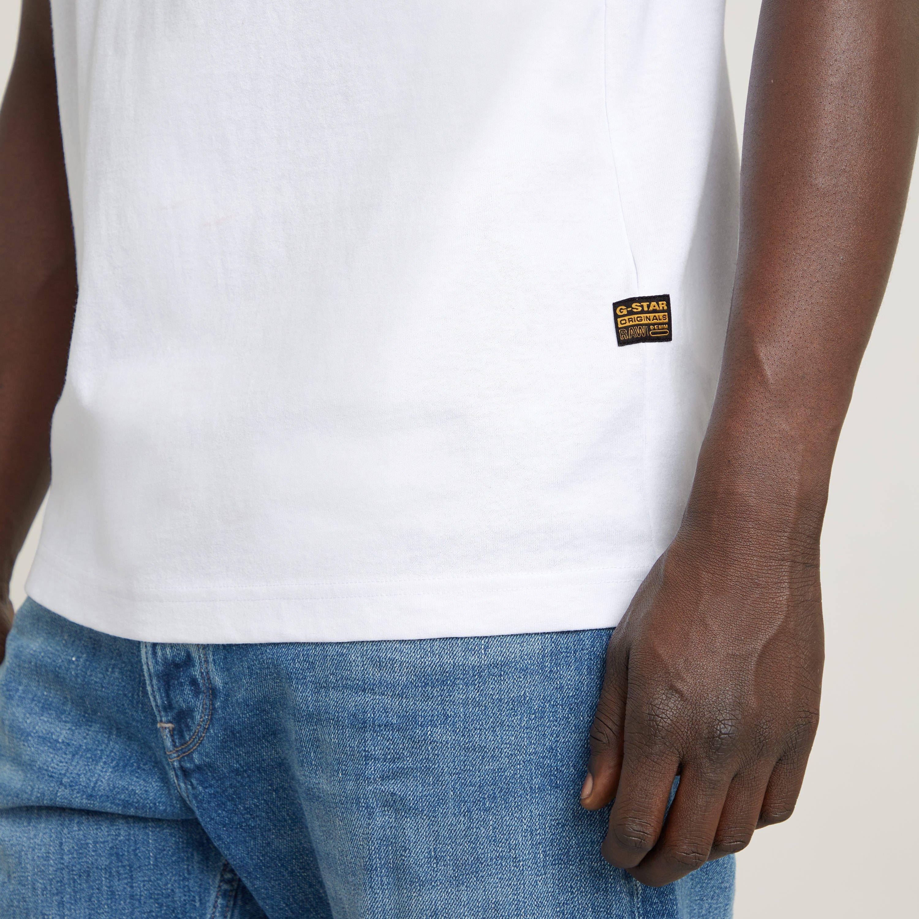 White - G Star - Men's Stitch Burger Regular Fit T-Shirt - 5