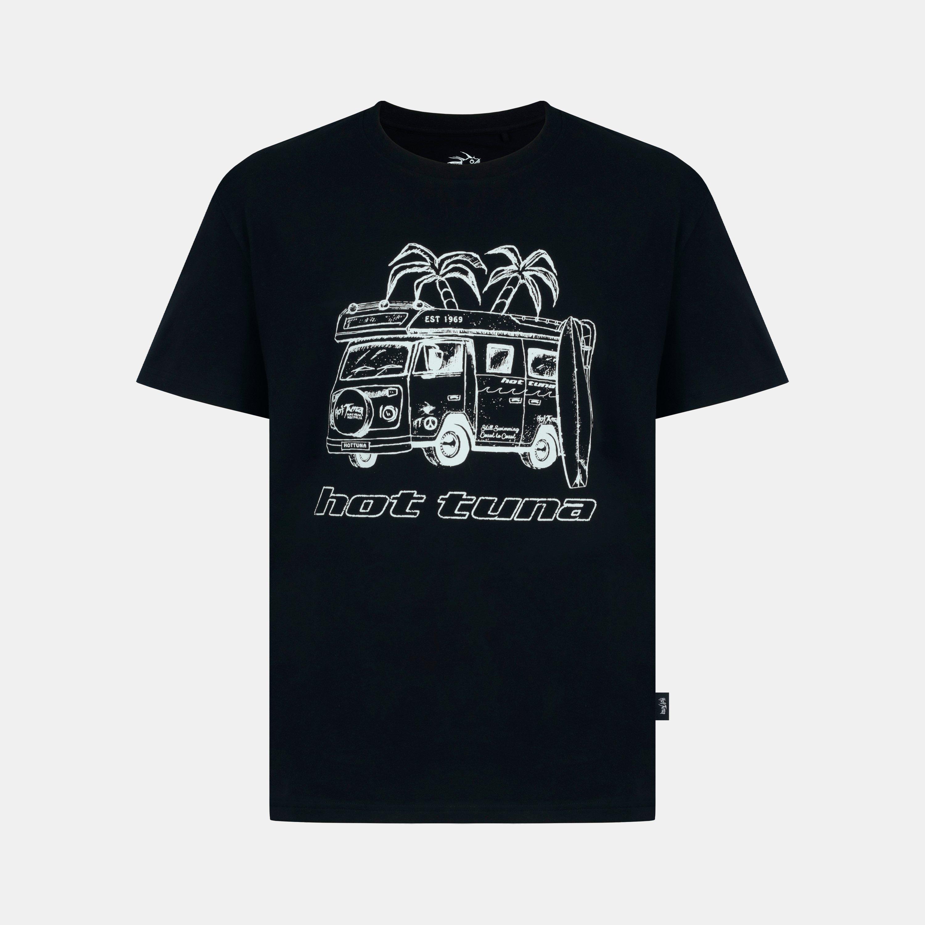 Hot Tuna Men's Crew T Shirt - Black Van - Small