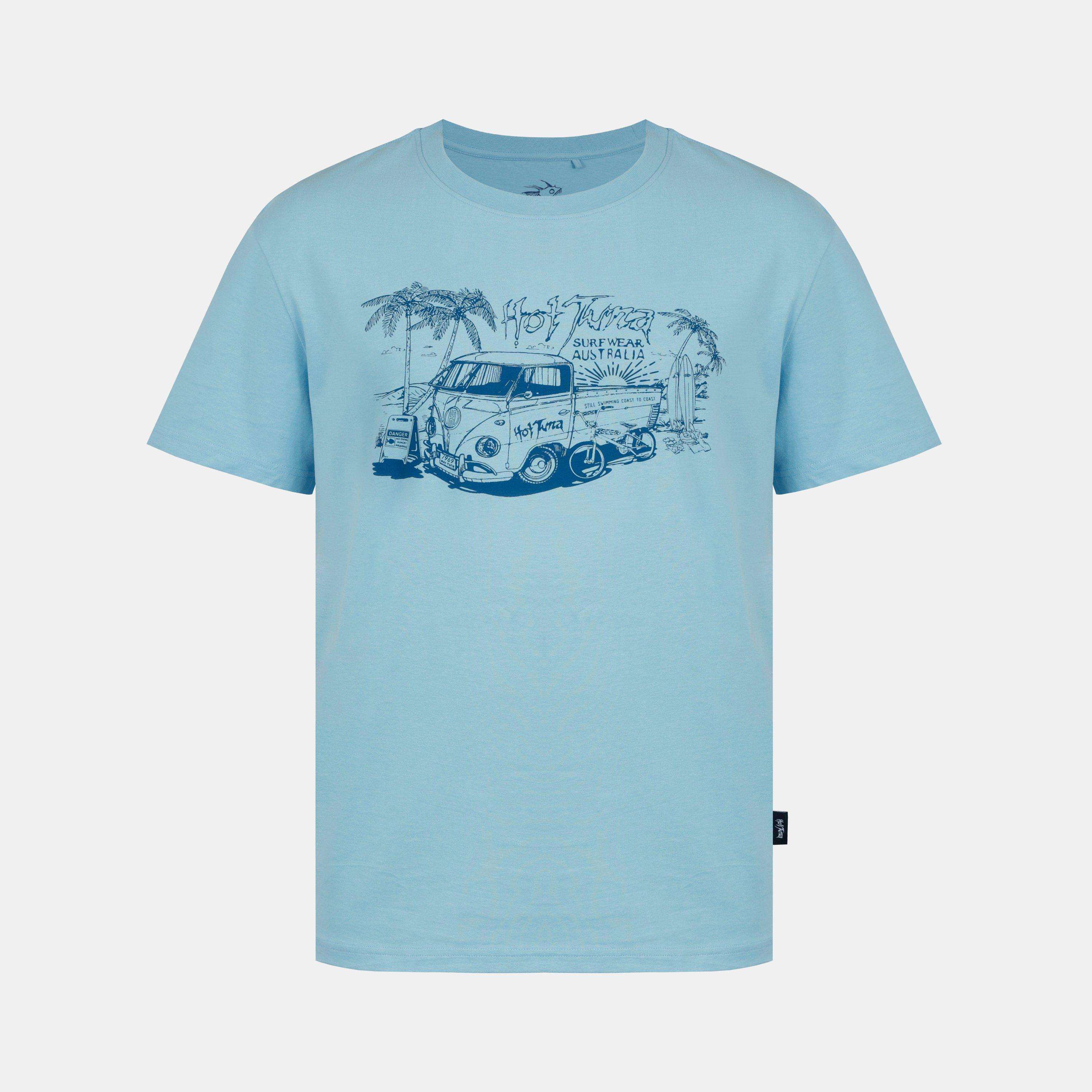 Hot Tuna Men's Crew T Shirt - Blue Van - Large