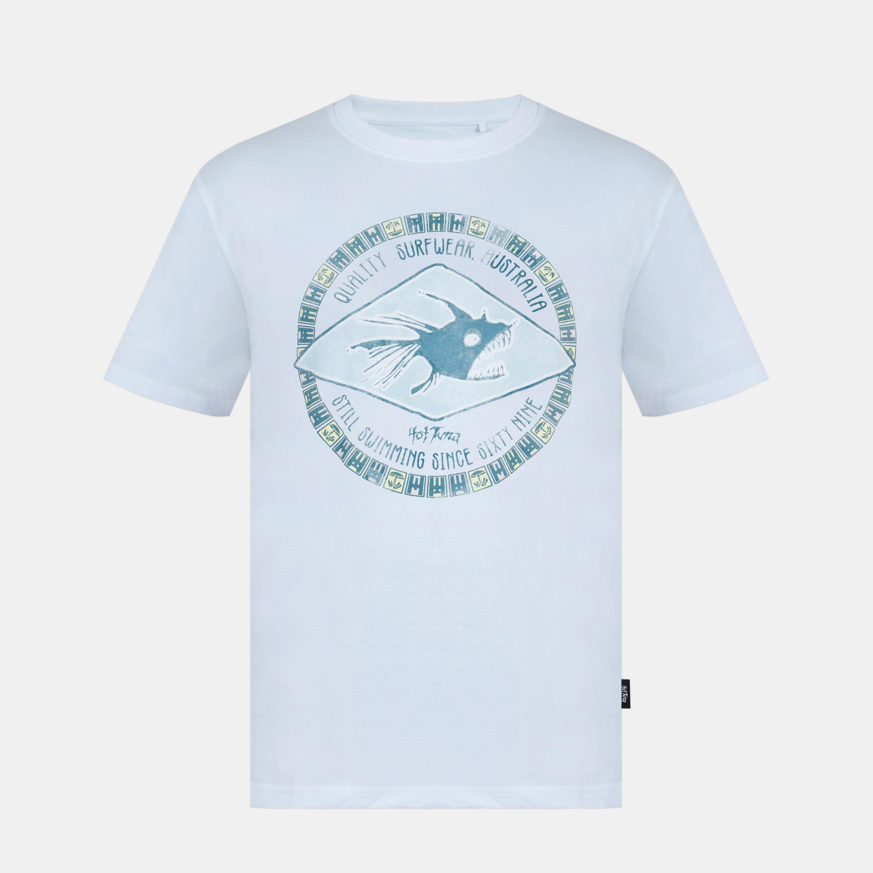 White Crcl Logo - Hot Tuna - Crew T Shirt Mens - 1